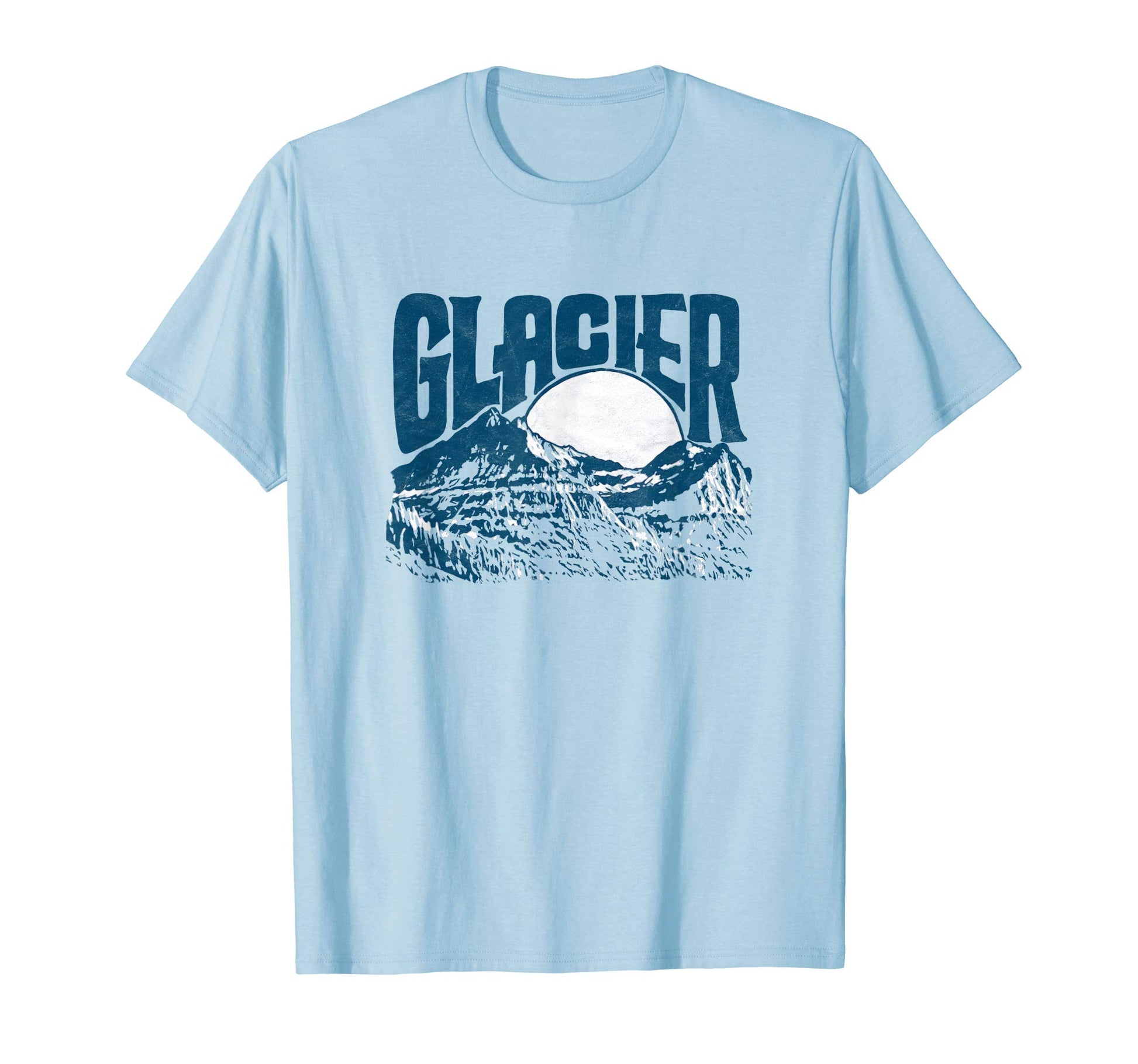 Glacier National Park Distressed 80S T-Shirt - Unique Graphic for Adults - T-Shirt, Sweatshirt, Hoodie