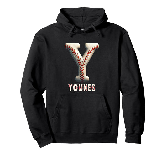 Baseball Home Run Elias Initial Letter Name Hoodie - Novelty Apparel Unisex - T-Shirt, Sweatshirt, Hoodie