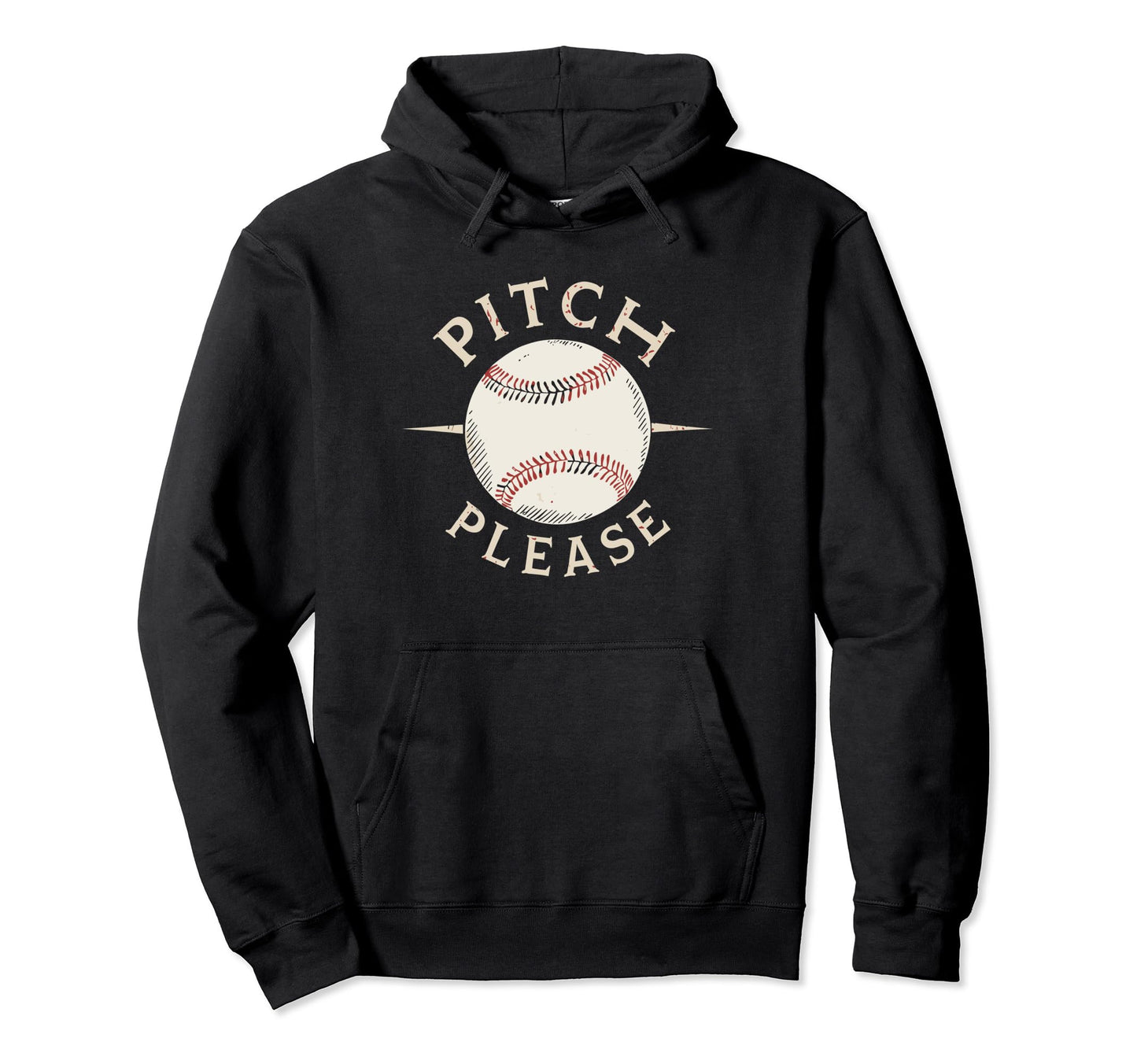 Pitching Baseball Player Pitch Please Hoodie - Minimalist Print for Adults - T-Shirt, Sweatshirt, Hoodie