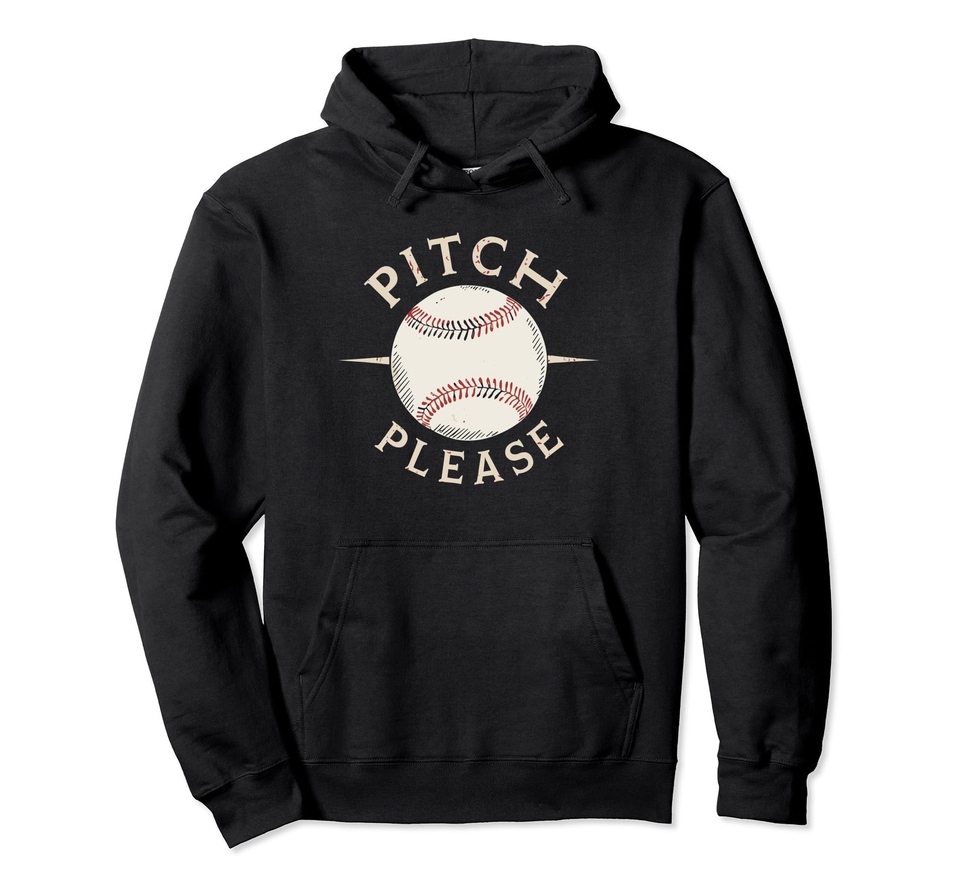Pitching Baseball Player Pitch Please Hoodie - Minimalist Print for Adults - T-Shirt, Sweatshirt, Hoodie