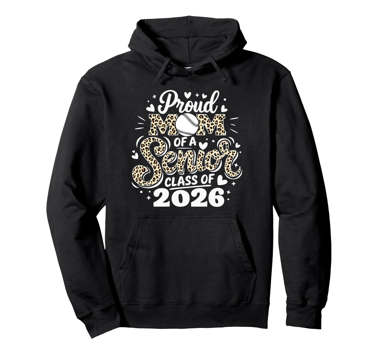 Proud Mom Senior Class 2026 Baseball Mom Hoodie - Minimalist Print Unisex - T-Shirt, Sweatshirt, Hoodie