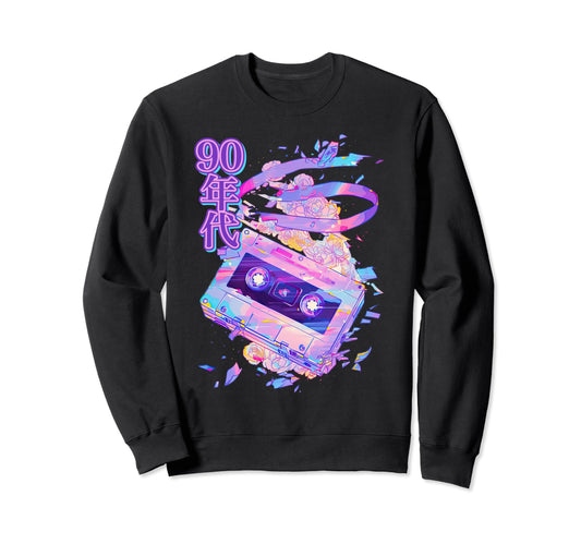 90S Cassette Tape Y2K Pastel Sweatshirt - Streetwear Style Unisex - T-Shirt, Sweatshirt, Hoodie