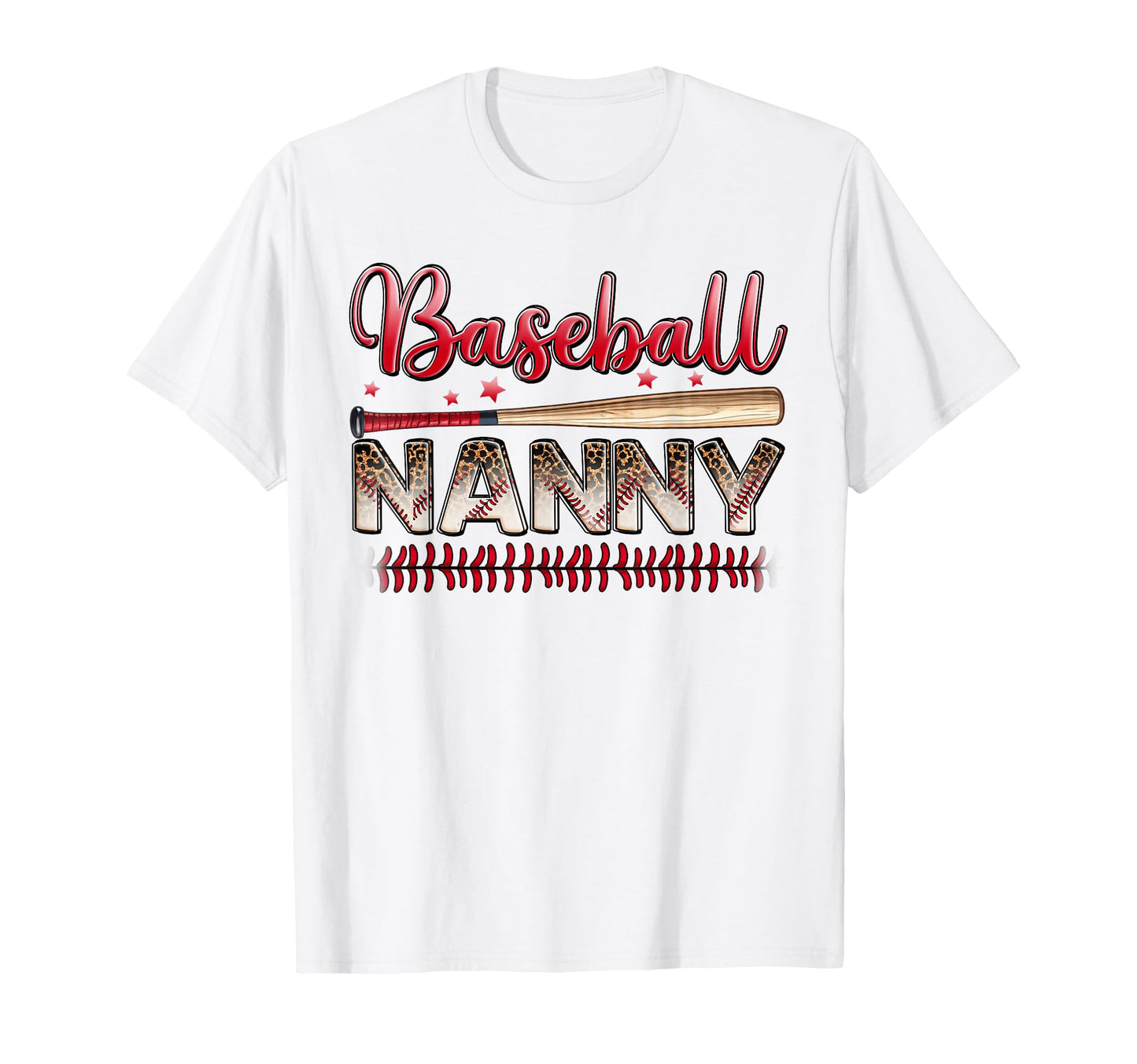 Baseball Nanny Funny Leopard Baseball T-Shirt - Fun Novelty Design Unisex - T-Shirt, Sweatshirt, Hoodie
