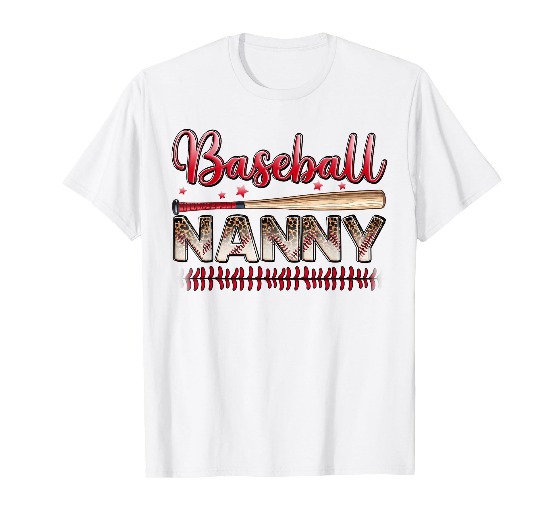 Baseball Nanny Funny Leopard Baseball T-Shirt - Fun Novelty Design Unisex - T-Shirt, Sweatshirt, Hoodie