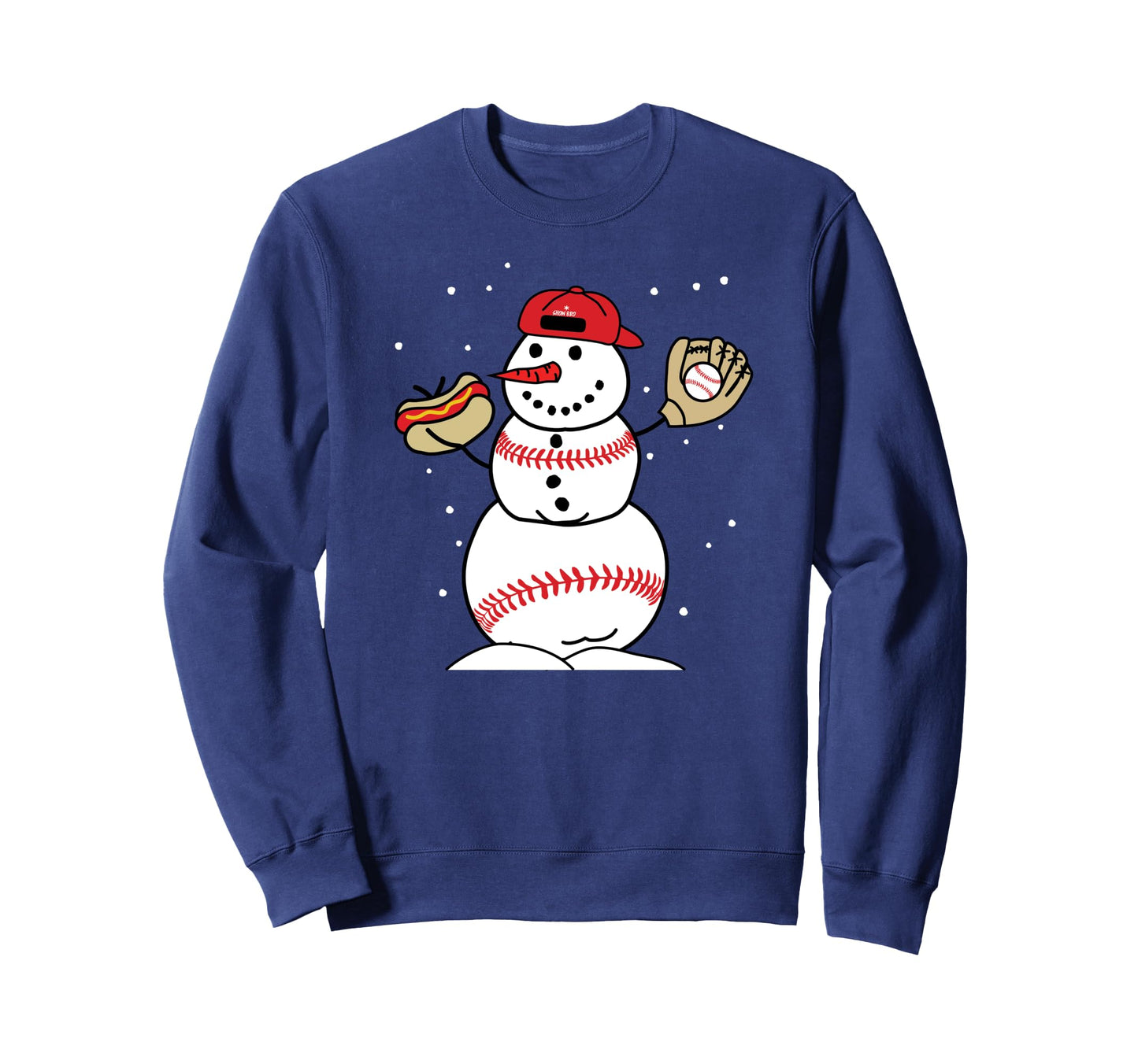 Baseball Snowman Snow Bro Winter Sweatshirt - Minimalist Print Men Women - T-Shirt, Sweatshirt, Hoodie