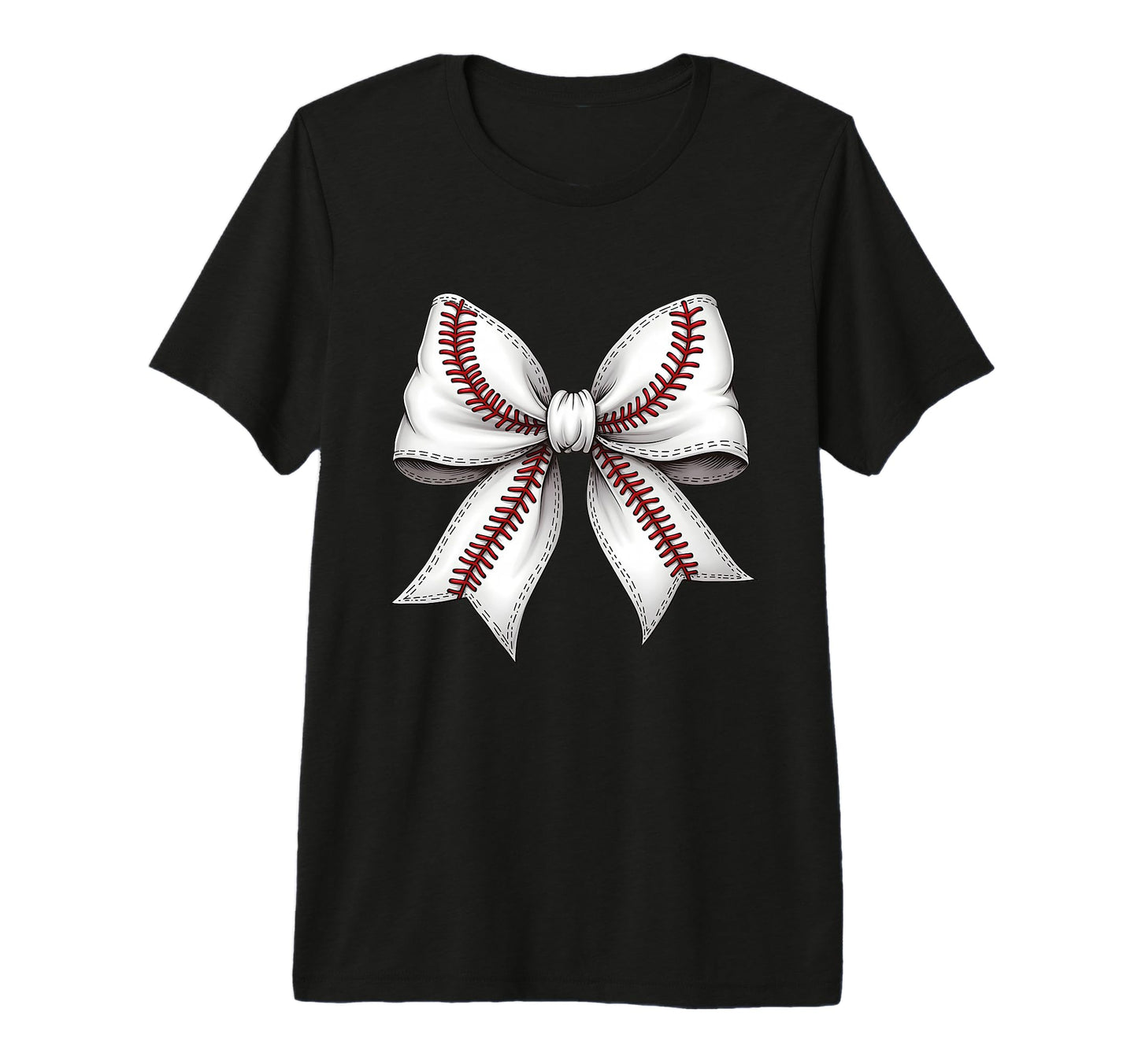 Baseball Coquette Bow Baseball Bow Mom Mama T-Shirt - Graphic Print Unisex - T-Shirt, Sweatshirt, Hoodie