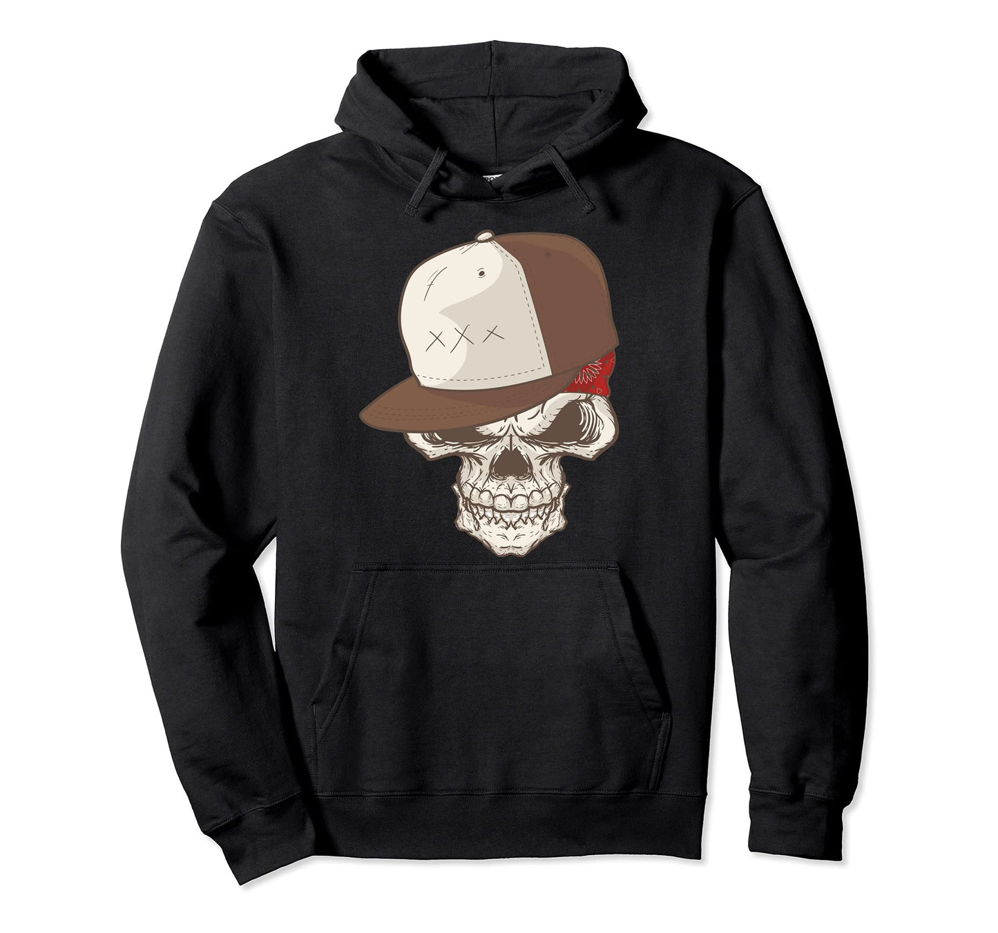 Funny Hipster Skull Baseball Cap And Hoodie - Minimalist Print for Adults - T-Shirt, Sweatshirt, Hoodie