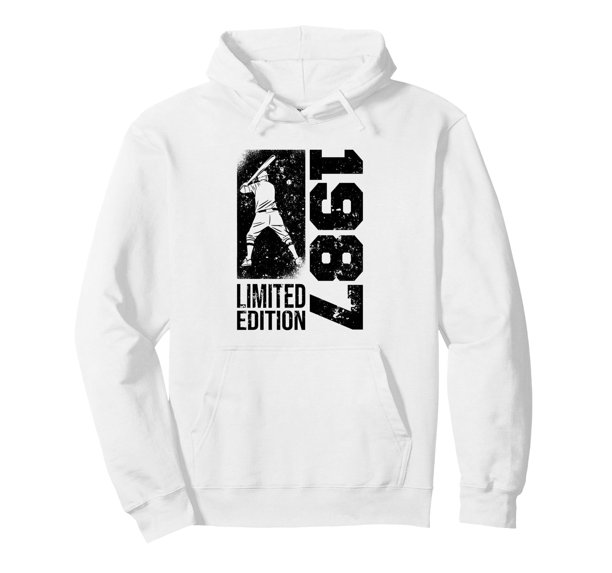 Baseball Player Born 1987 Birthday Hoodie - Graphic Print for Adults - T-Shirt, Sweatshirt, Hoodie