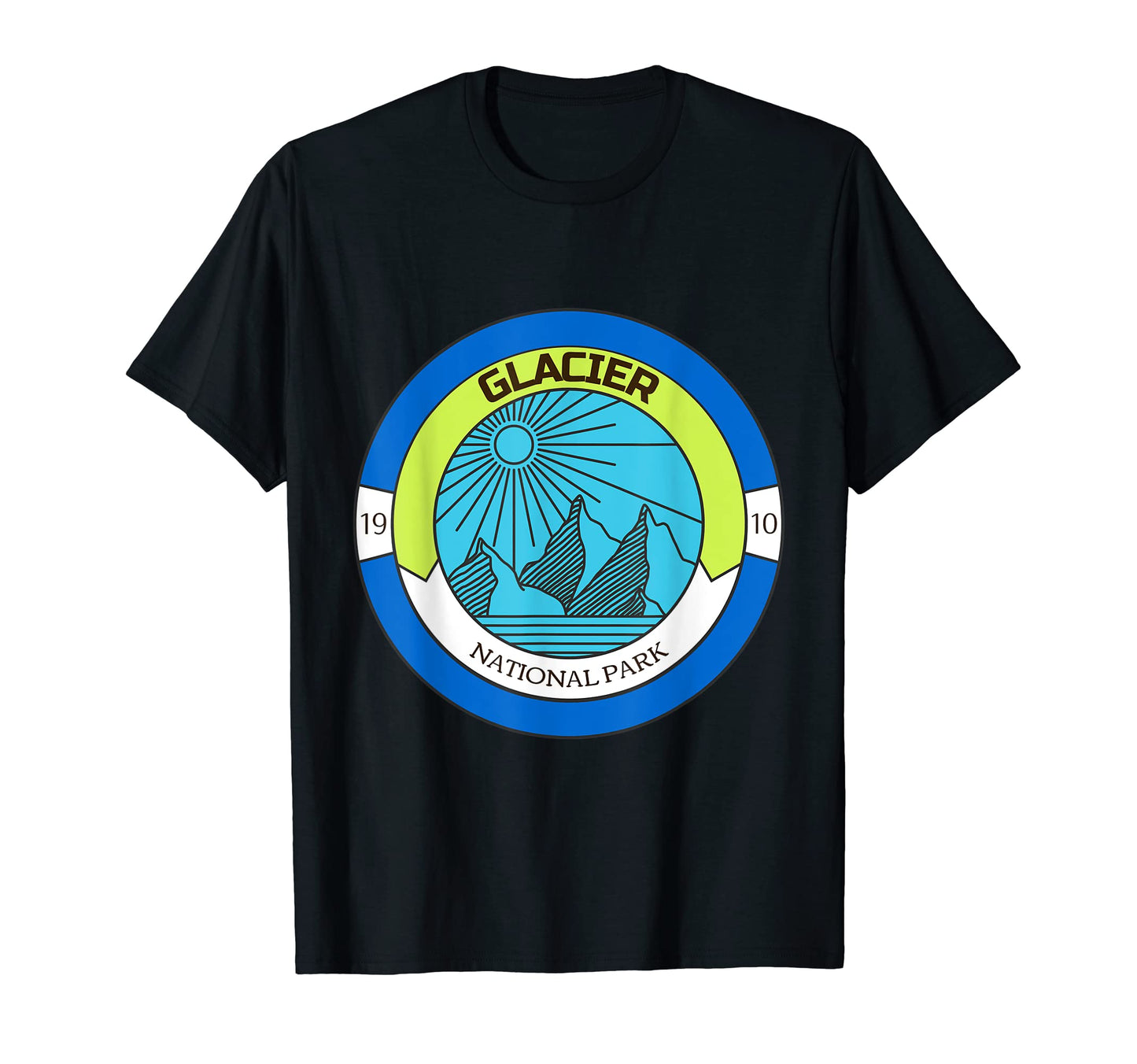 Glacier National Park Montana Souvenir T-Shirt - Minimalist Print Men Women - T-Shirt, Sweatshirt, Hoodie