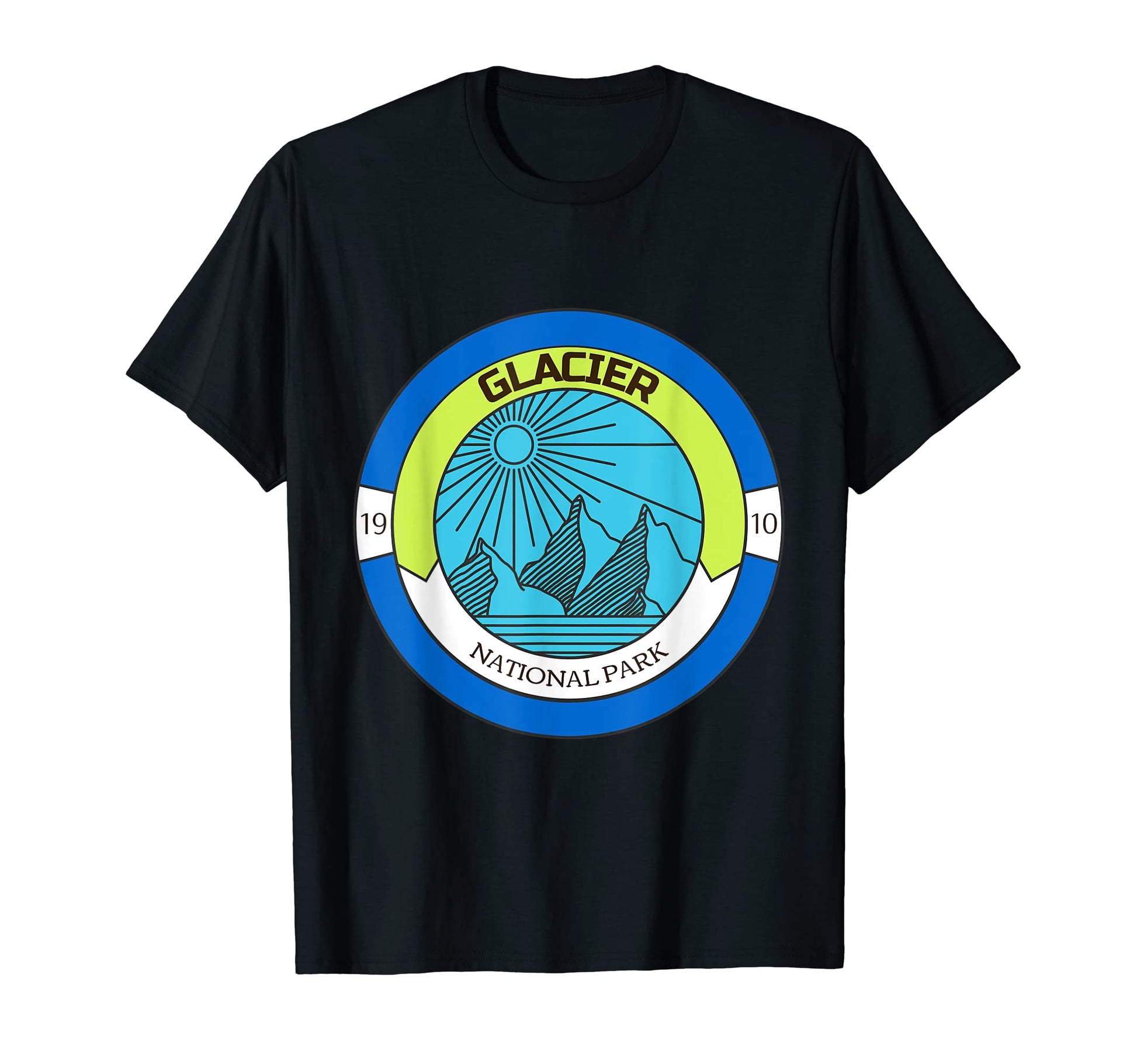 Glacier National Park Montana Souvenir T-Shirt - Minimalist Print Men Women - T-Shirt, Sweatshirt, Hoodie
