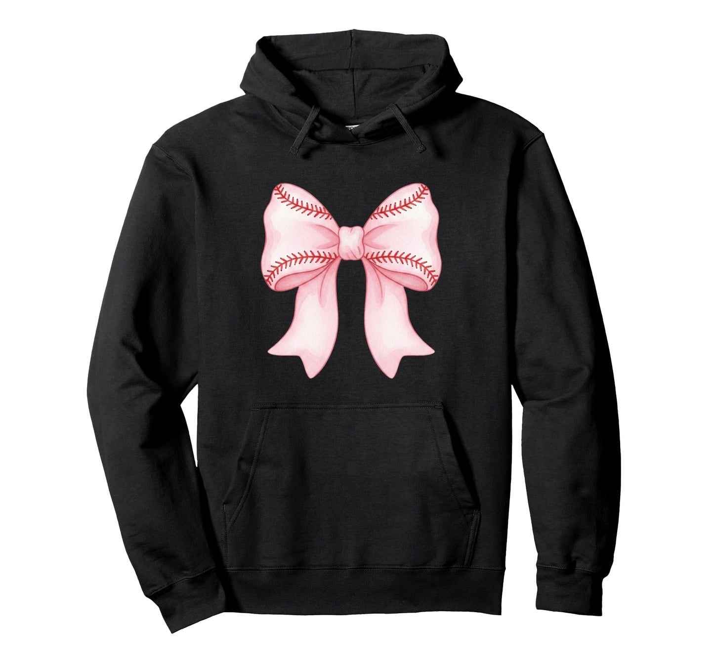 Funny Baseball Coquette Bow Hoodie - Minimalist Print Men Women - T-Shirt, Sweatshirt, Hoodie