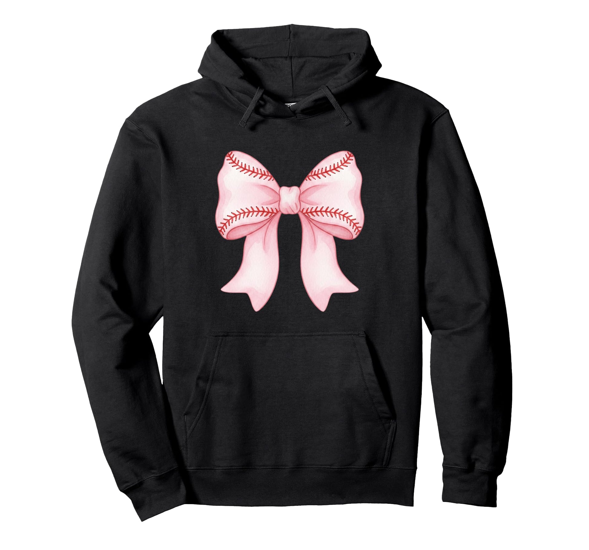 Funny Baseball Coquette Bow Hoodie - Minimalist Print Men Women - T-Shirt, Sweatshirt, Hoodie