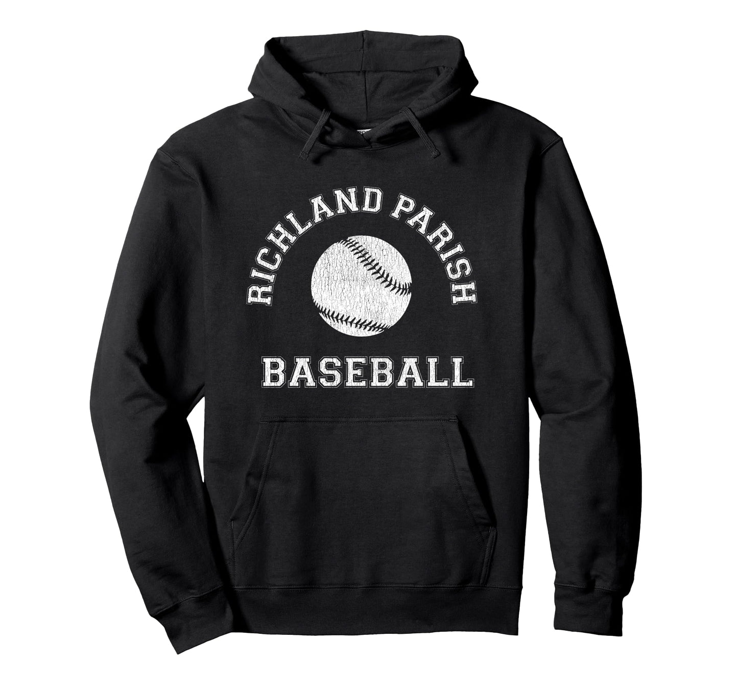 Richland Parish Baseball Distressed Hoodie - Novelty Apparel Men Women - T-Shirt, Sweatshirt, Hoodie