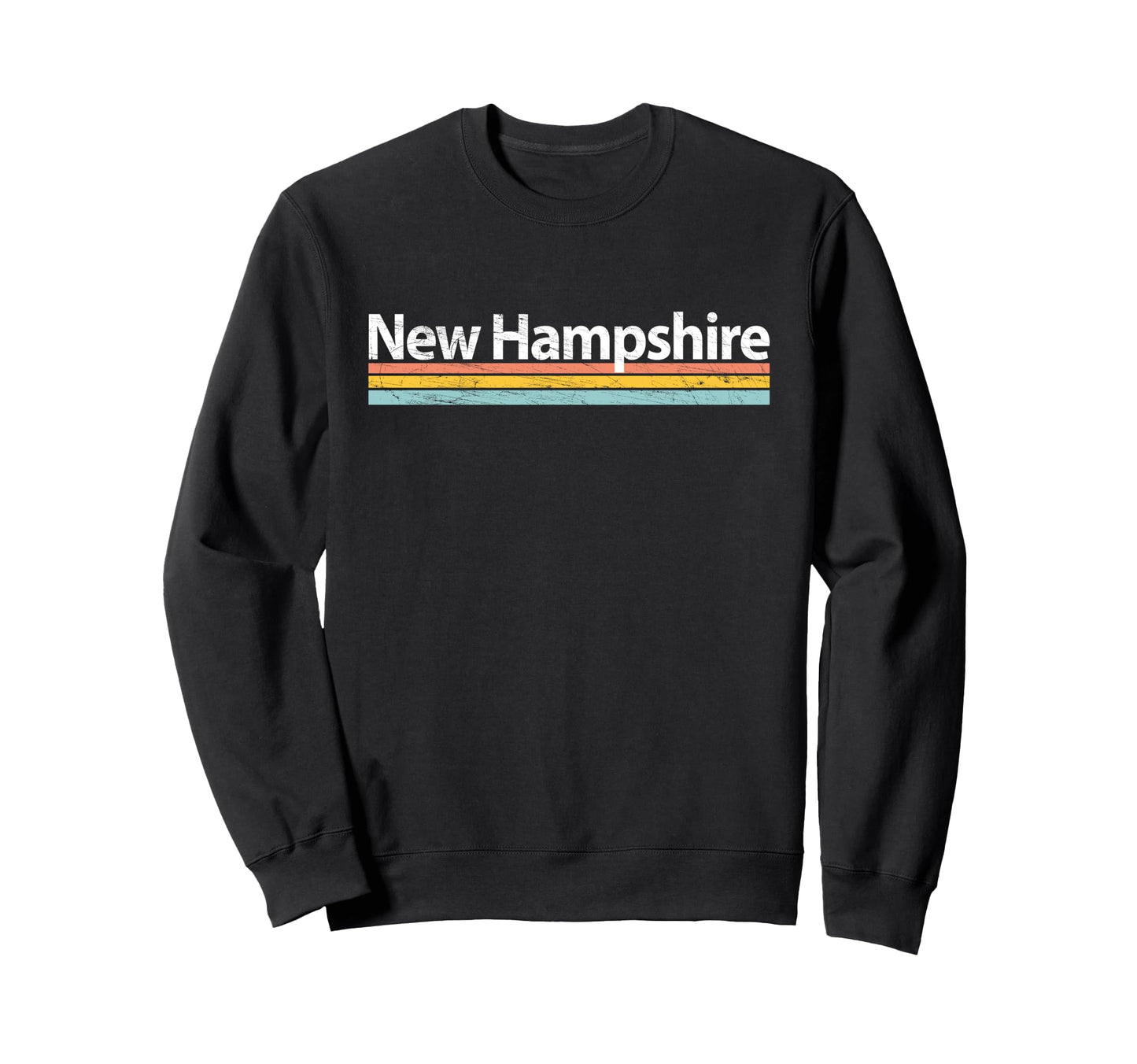 New Hampshire Worn Stripes Sweatshirt - Aesthetic Graphic for Adults - T-Shirt, Sweatshirt, Hoodie