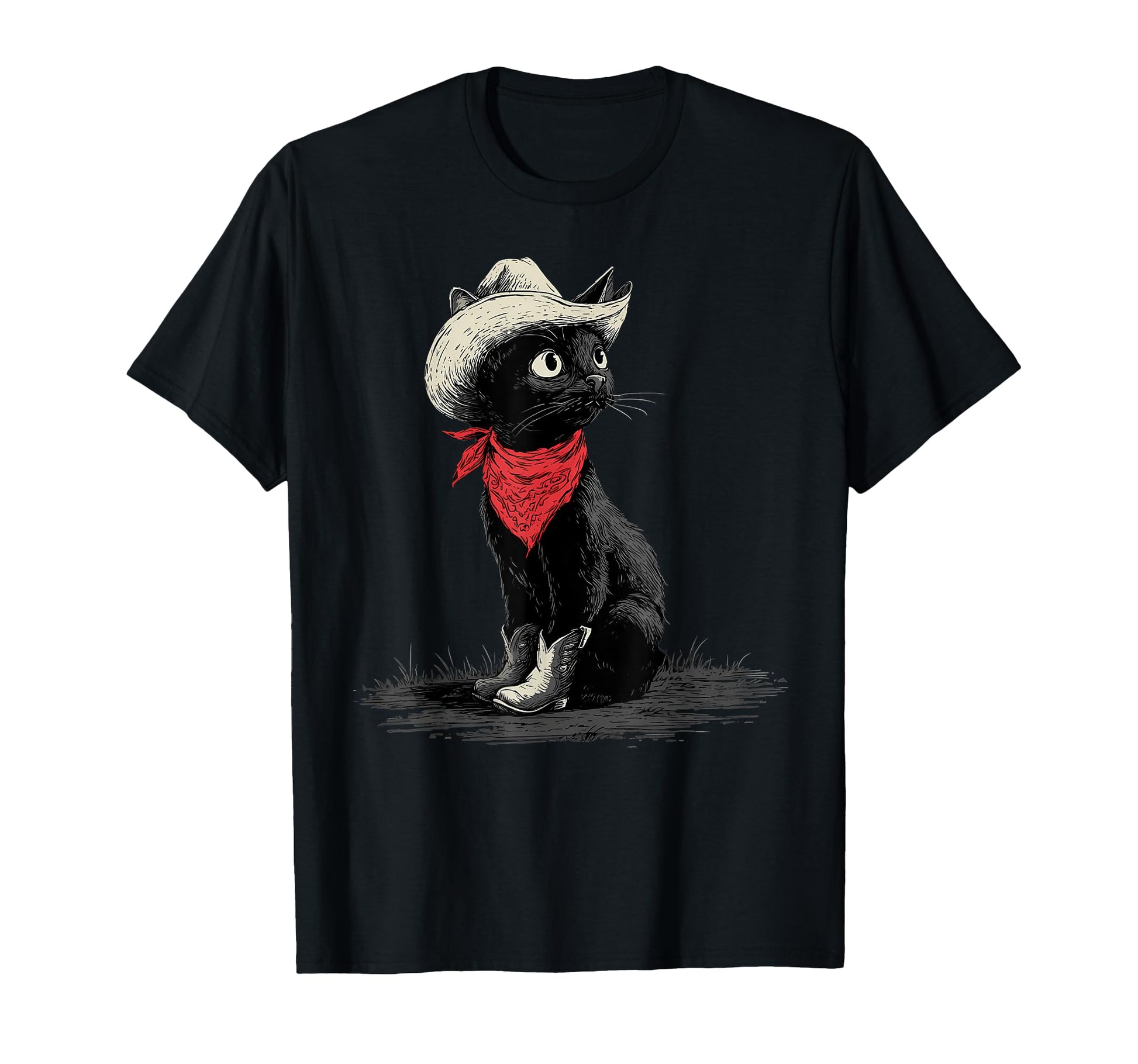 Cowboy Cat Western Country Cowgirl Funny T-Shirt - Streetwear Style Unisex - T-Shirt, Sweatshirt, Hoodie