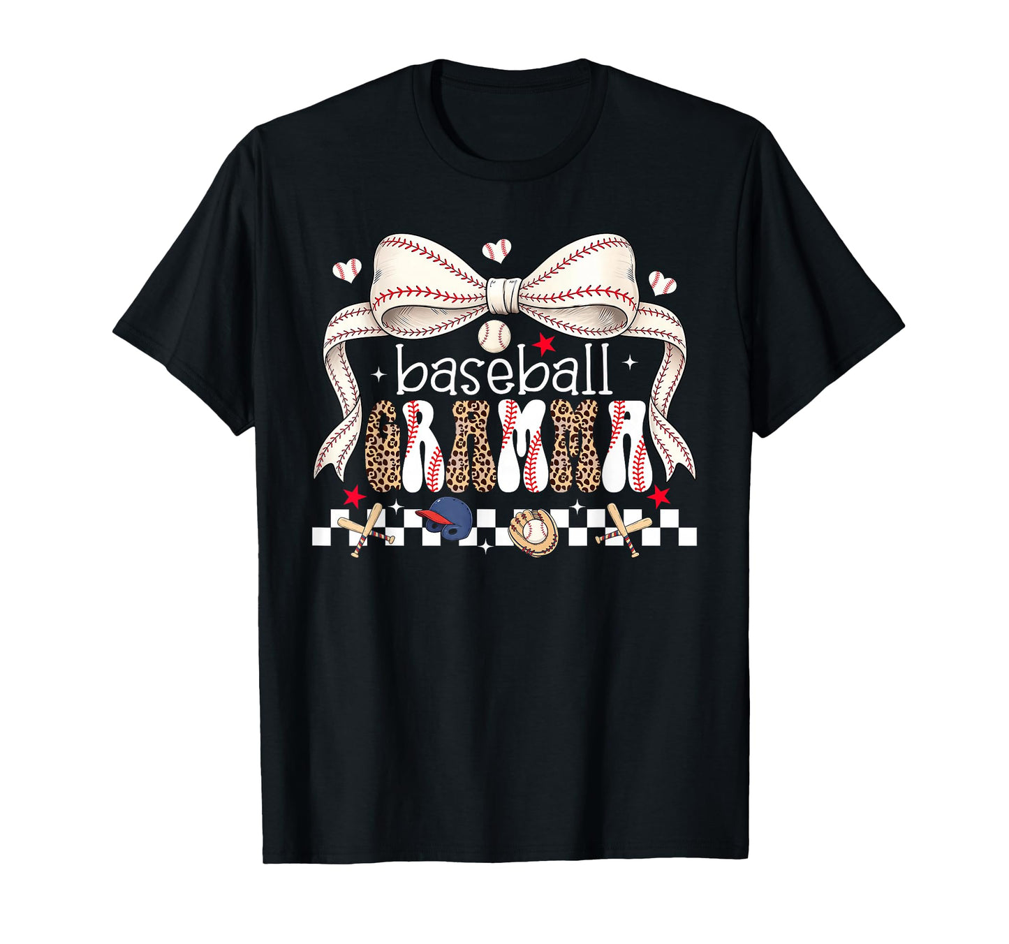 Baseball Gramma Coquette Bow T-Shirt - Custom Art Print for Adults - T-Shirt, Sweatshirt, Hoodie