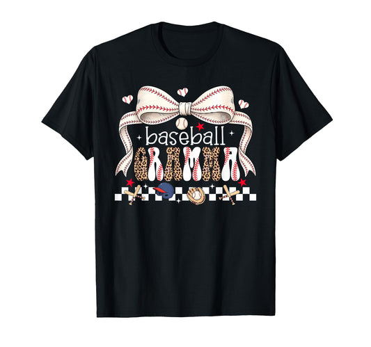 Baseball Gramma Coquette Bow T-Shirt - Custom Art Print for Adults - T-Shirt, Sweatshirt, Hoodie