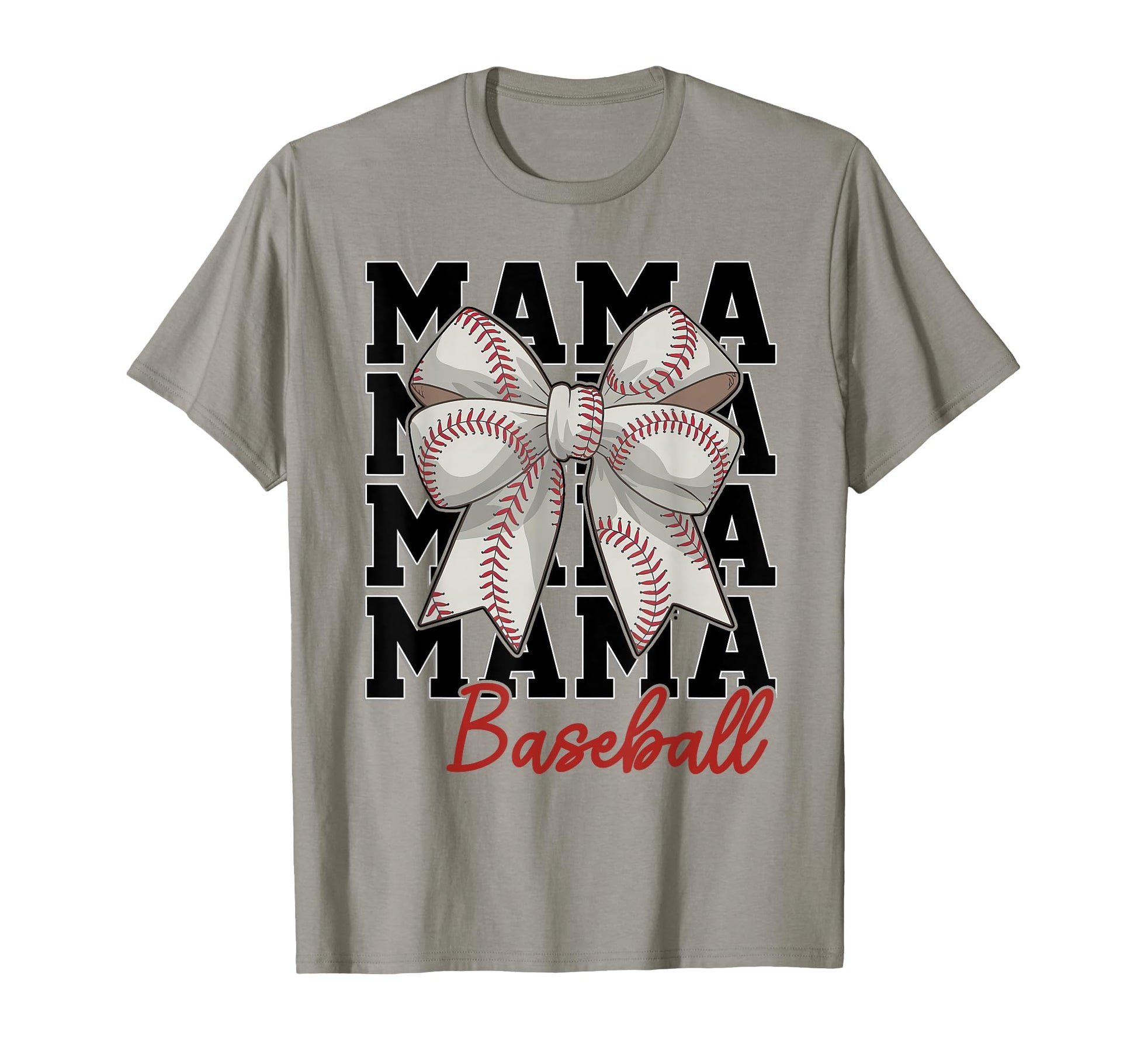 Baseball Mama Coquette Bow Biggest Fan T-Shirt - Minimalist Print Unisex - T-Shirt, Sweatshirt, Hoodie