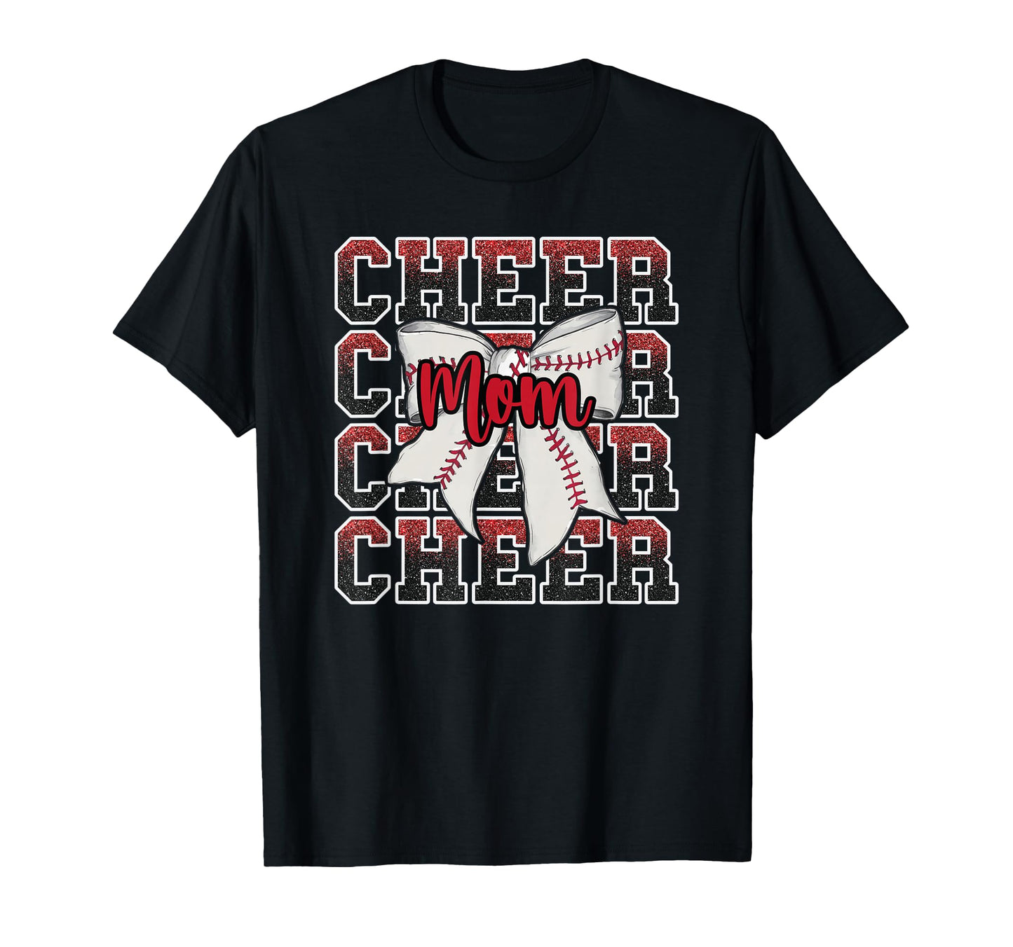 Proud Cheer Mom Coquette Bow Sport T-Shirt - Unique Graphic Unisex - T-Shirt, Sweatshirt, Hoodie