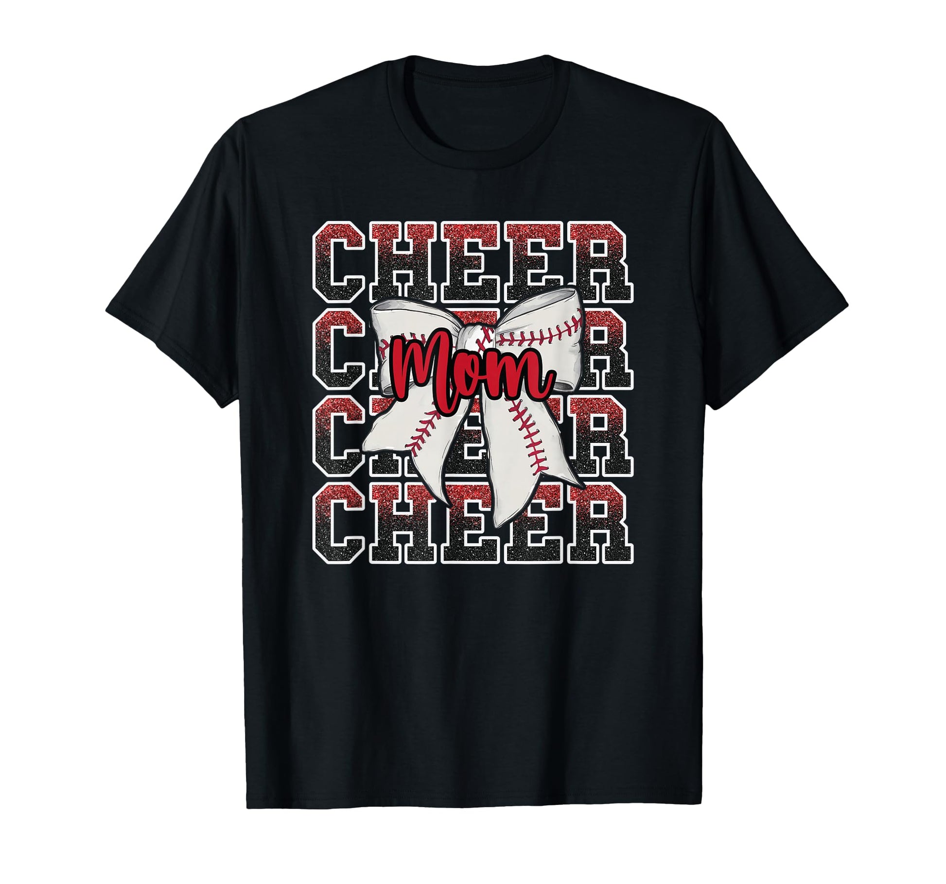 Proud Cheer Mom Coquette Bow Sport T-Shirt - Unique Graphic Unisex - T-Shirt, Sweatshirt, Hoodie