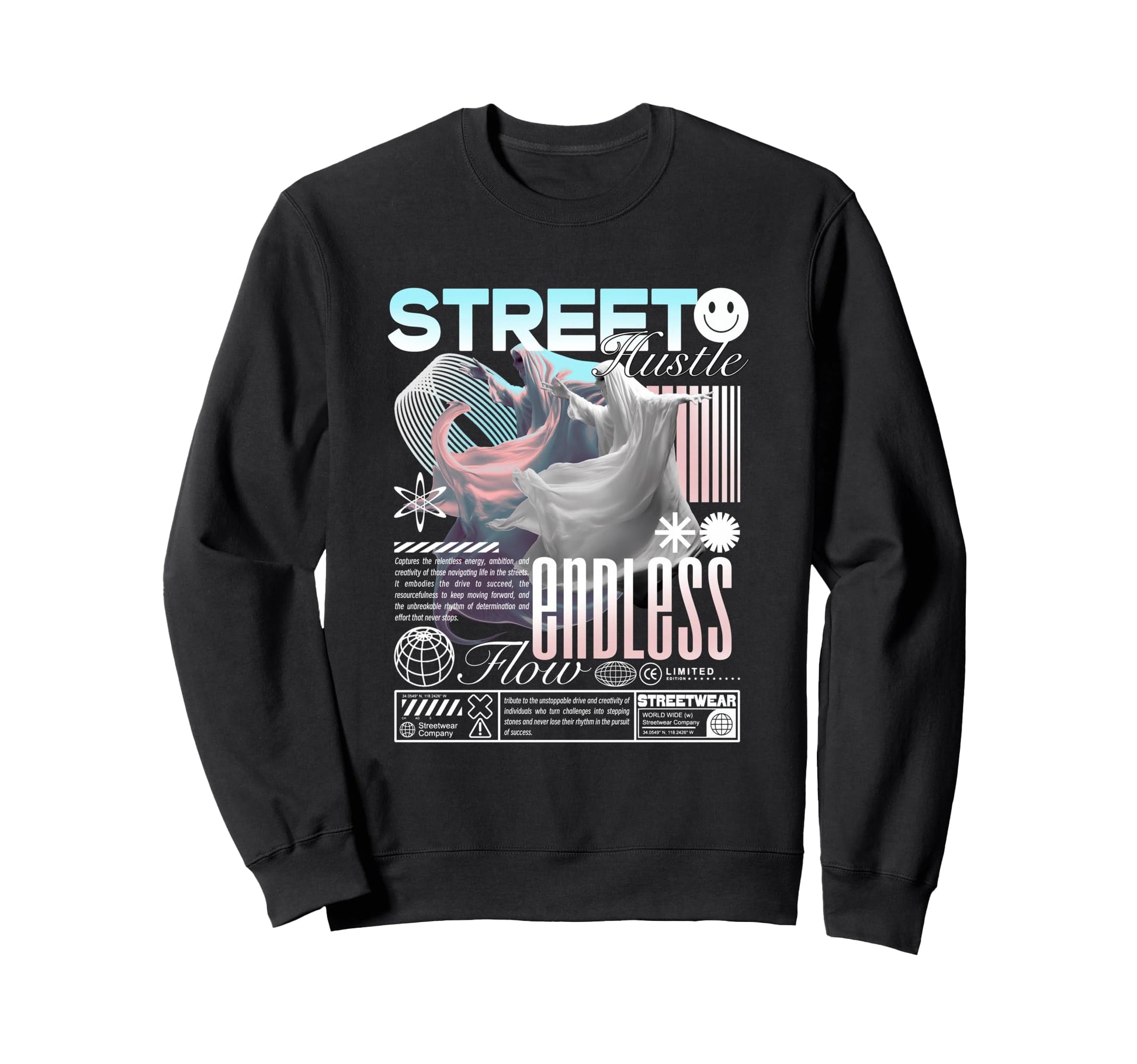 Y2K Street Bold Urban Sweatshirt - Casual Everyday Wear for Adults - T-Shirt, Sweatshirt, Hoodie