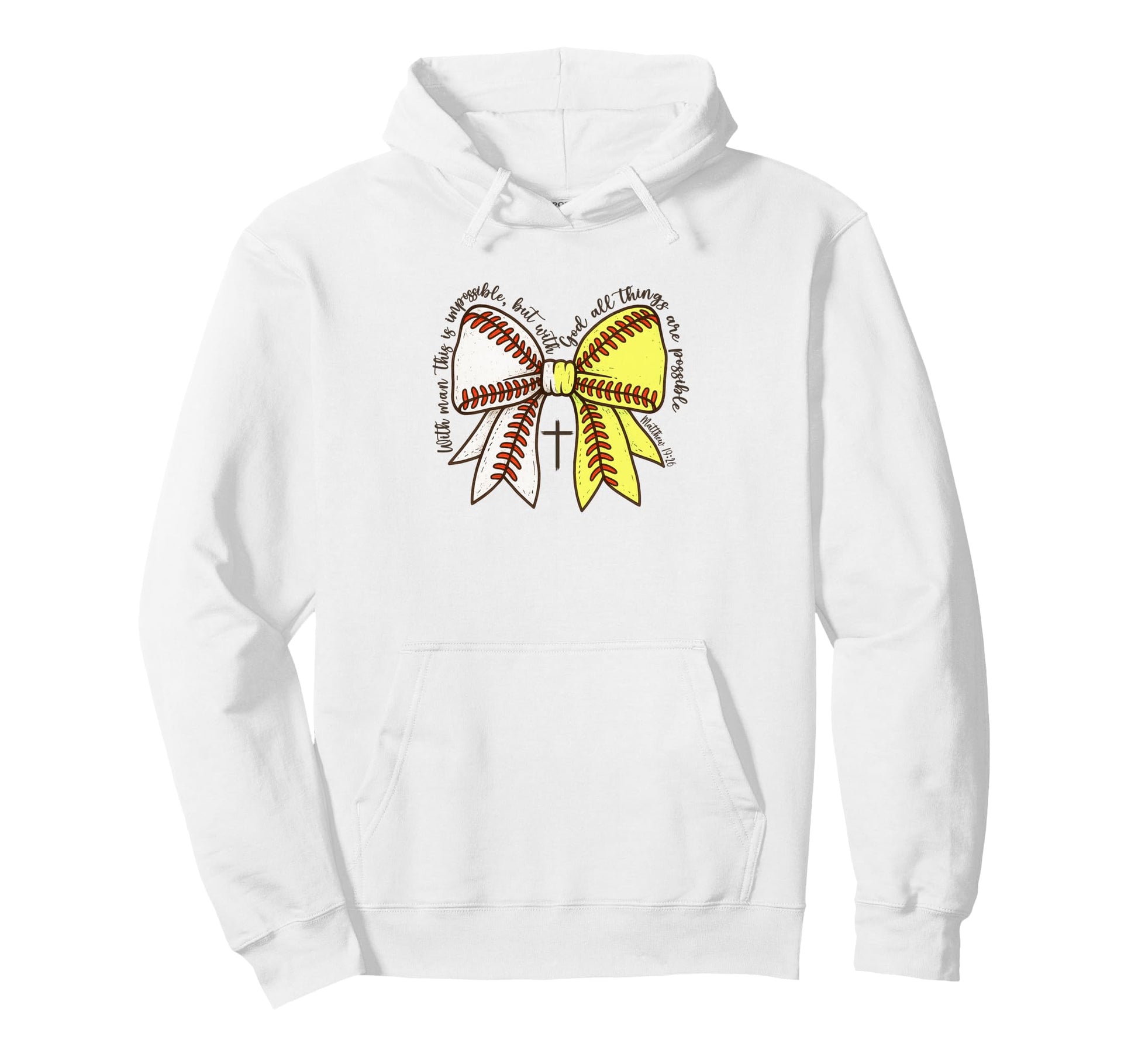 Softball Baseball Mom Bow Christian This Hoodie - Custom Art Print Unisex - T-Shirt, Sweatshirt, Hoodie