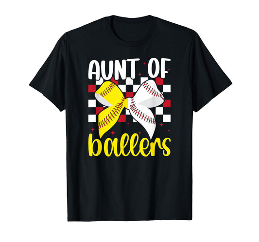Aunt Ballers Coquette Baseball T-Shirt - Unique Graphic for Adults - T-Shirt, Sweatshirt, Hoodie