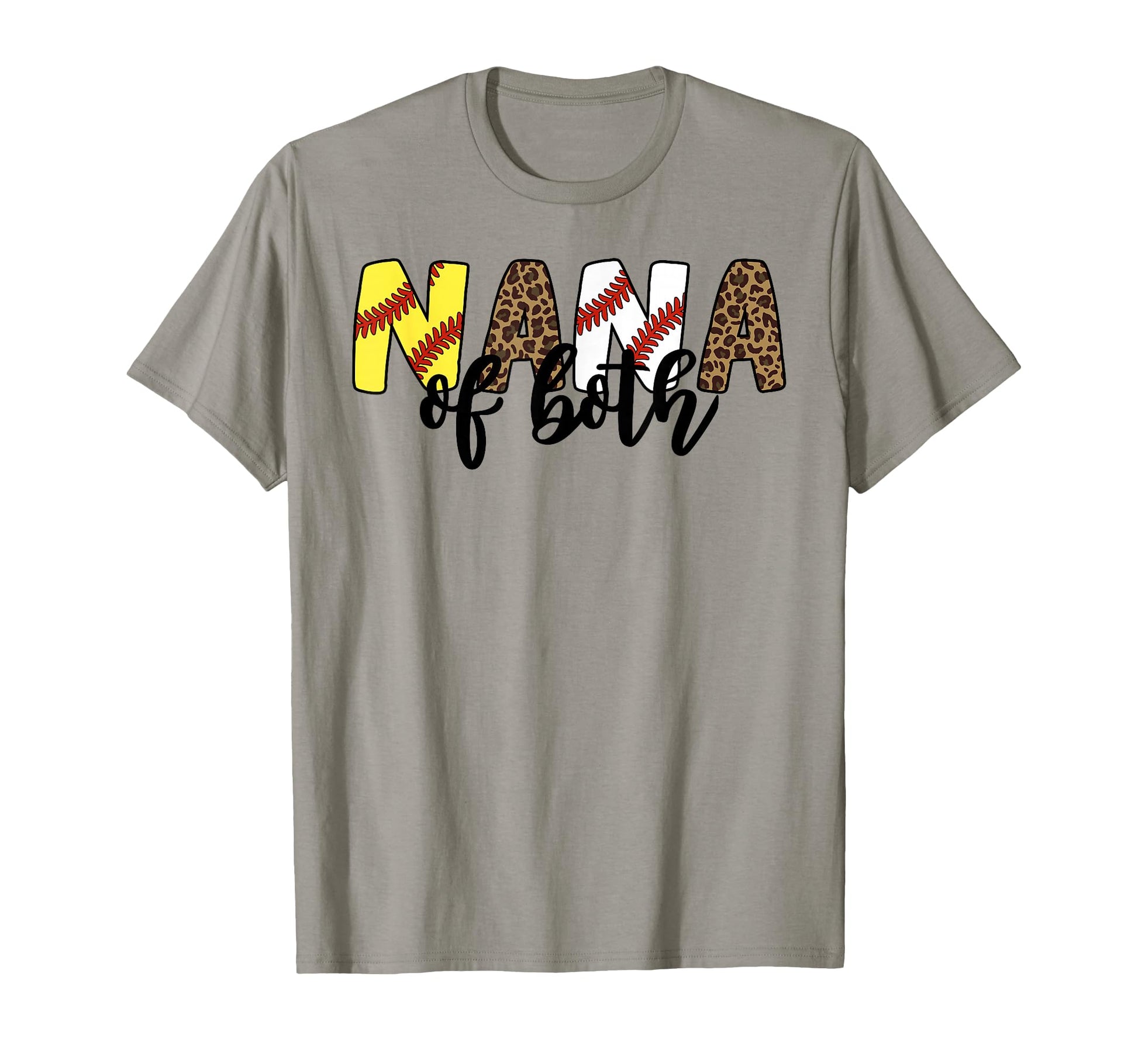 Leopard Nana Both Baseball Softball T-Shirt - Fun Novelty Design Men Women - T-Shirt, Sweatshirt, Hoodie