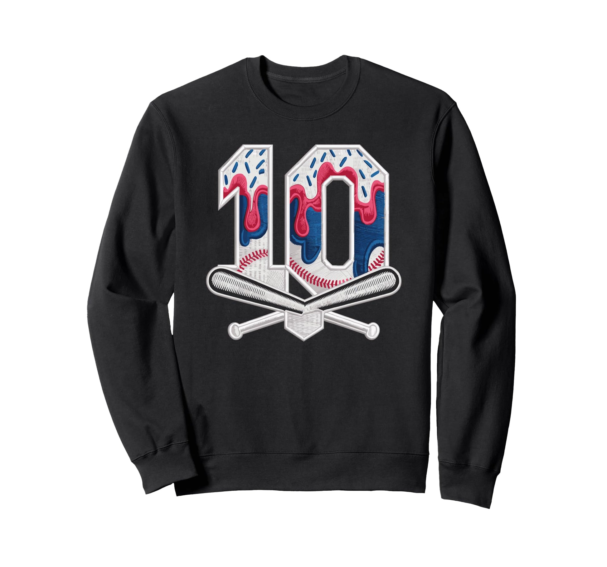 10Th Birthday Baseball Party Sweatshirt - Casual Everyday Wear Unisex - T-Shirt, Sweatshirt, Hoodie