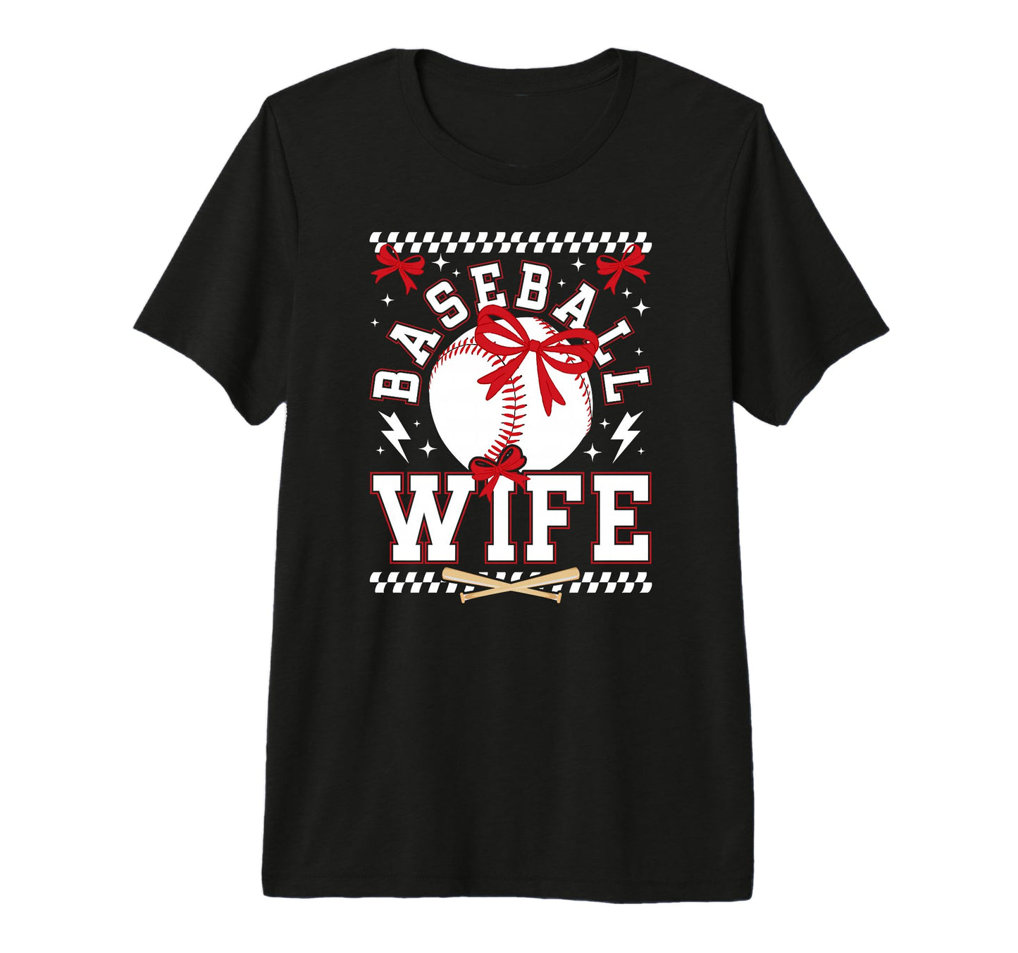 Baseball Wife Coquette Wife T-Shirt - Casual Everyday Wear Men Women - T-Shirt, Sweatshirt, Hoodie