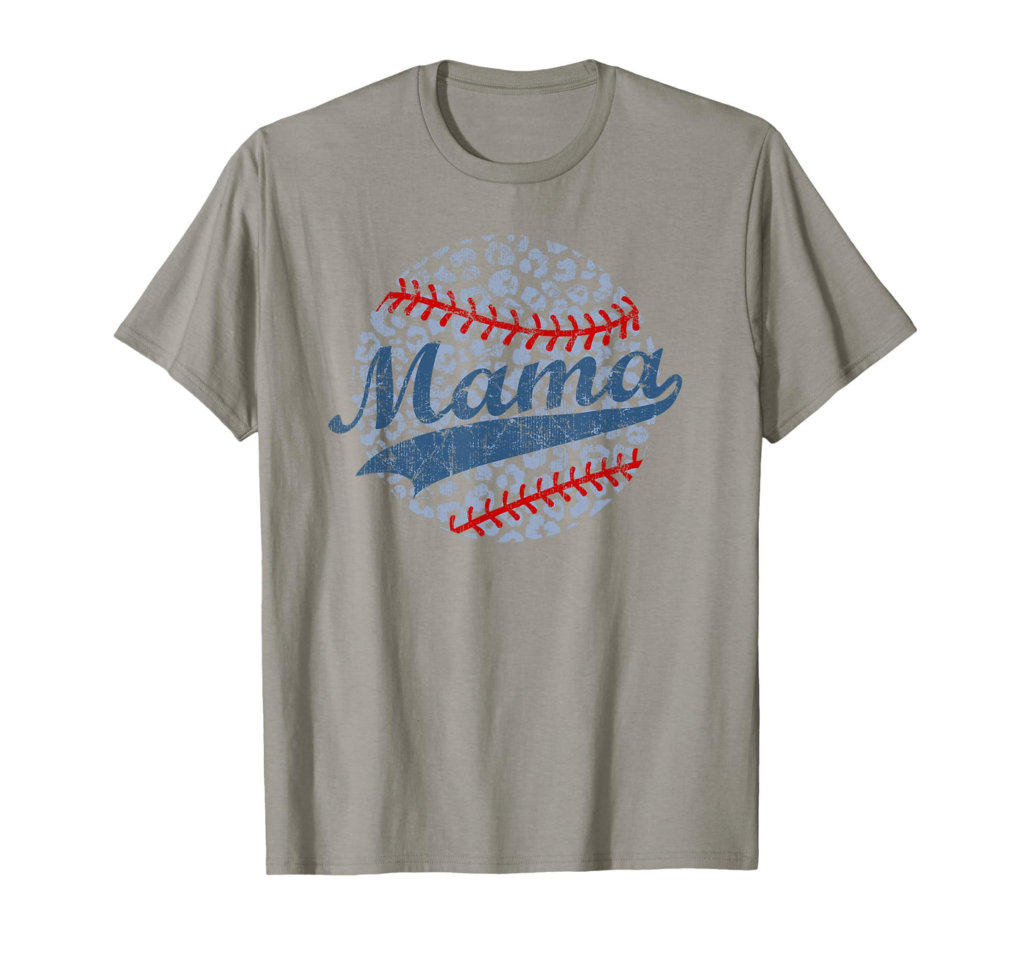 Baseball Mom Leopard Baseball Distressed T-Shirt - Unique Graphic Unisex - T-Shirt, Sweatshirt, Hoodie