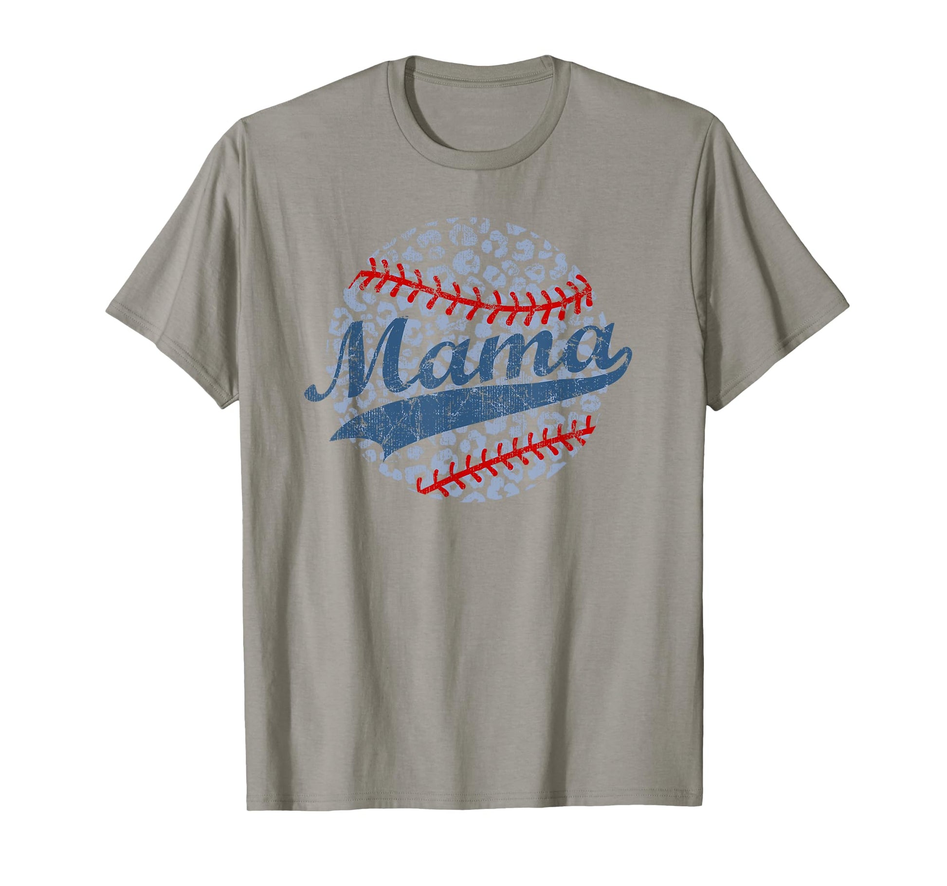 Baseball Mom Leopard Baseball Distressed T-Shirt - Unique Graphic Unisex - T-Shirt, Sweatshirt, Hoodie