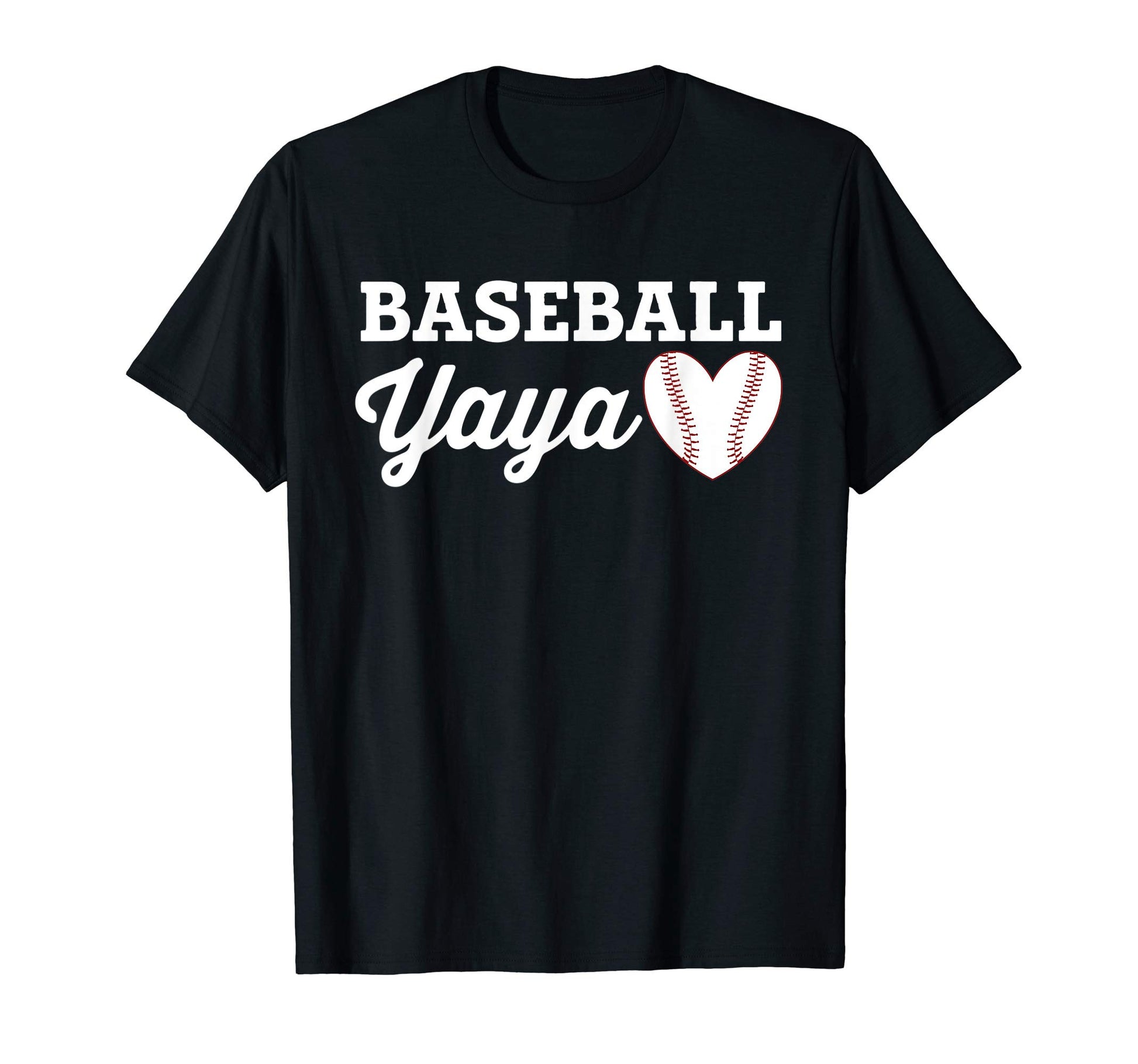 Baseball Yaya Love Heart Baseball T-Shirt - Custom Art Print Men Women - T-Shirt, Sweatshirt, Hoodie
