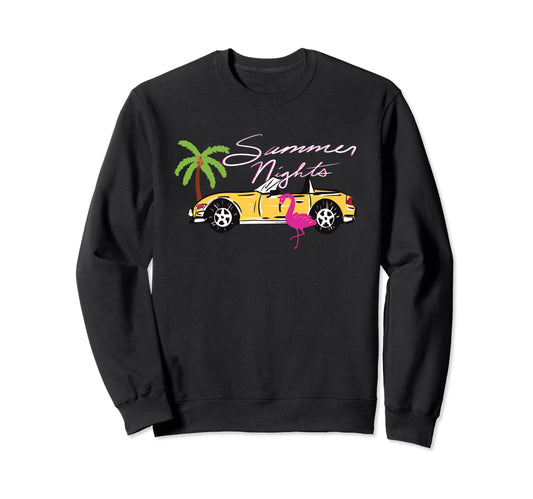 80S Summer Nights Y2K Aesthetic Sweatshirt - Custom Art Print Men Women - T-Shirt, Sweatshirt, Hoodie