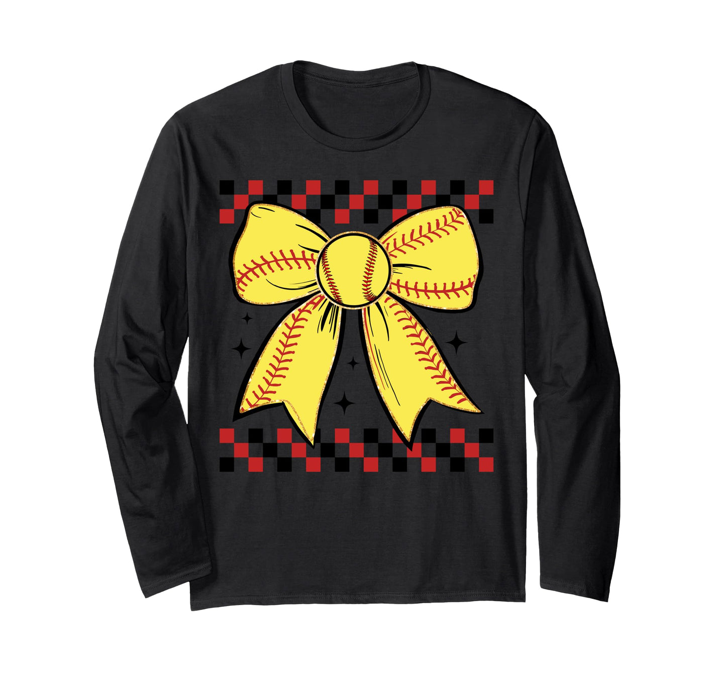 Baseball Bow Ribbon Play Sports Gift Yellow T-Shirt - Unique Graphic Unisex - T-Shirt, Sweatshirt, Hoodie