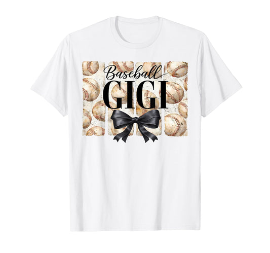 Baseball Gigi Coquette Bow Game Day T-Shirt - Graphic Print Men Women - T-Shirt, Sweatshirt, Hoodie
