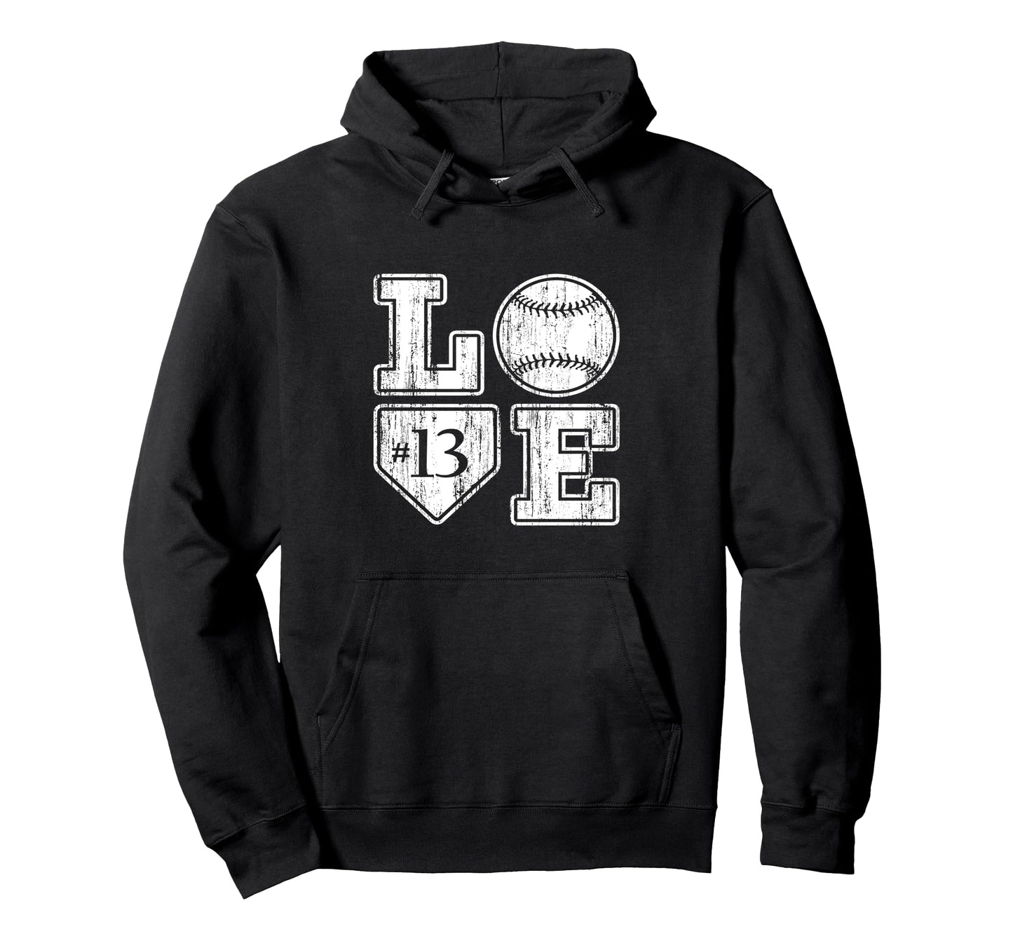Love Baseball Softball Mom Distressed Hoodie - Custom Art Print Men Women - T-Shirt, Sweatshirt, Hoodie