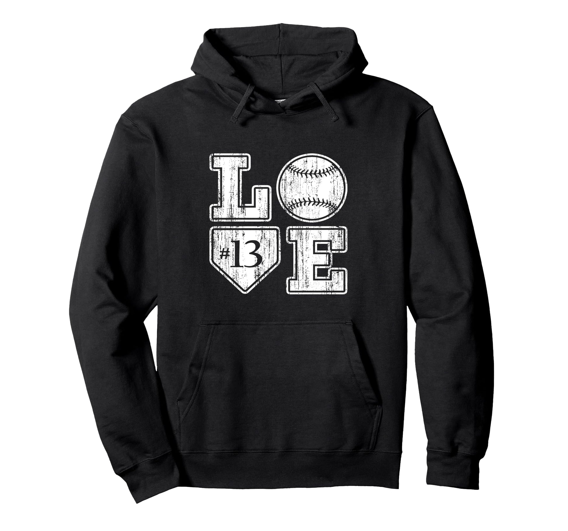 Love Baseball Softball Mom Distressed Hoodie - Custom Art Print Men Women - T-Shirt, Sweatshirt, Hoodie