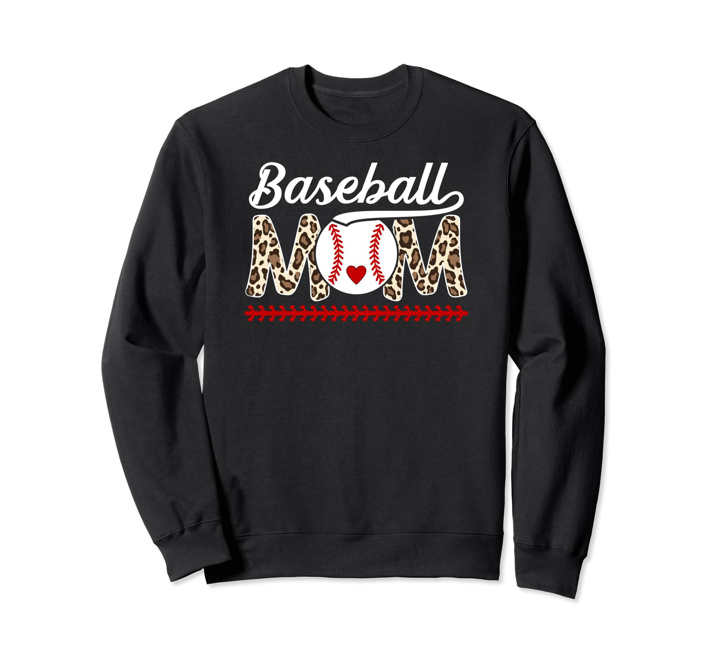 Baseball Mom Leopard Mom Baseball Sweatshirt - Streetwear Style Unisex - T-Shirt, Sweatshirt, Hoodie