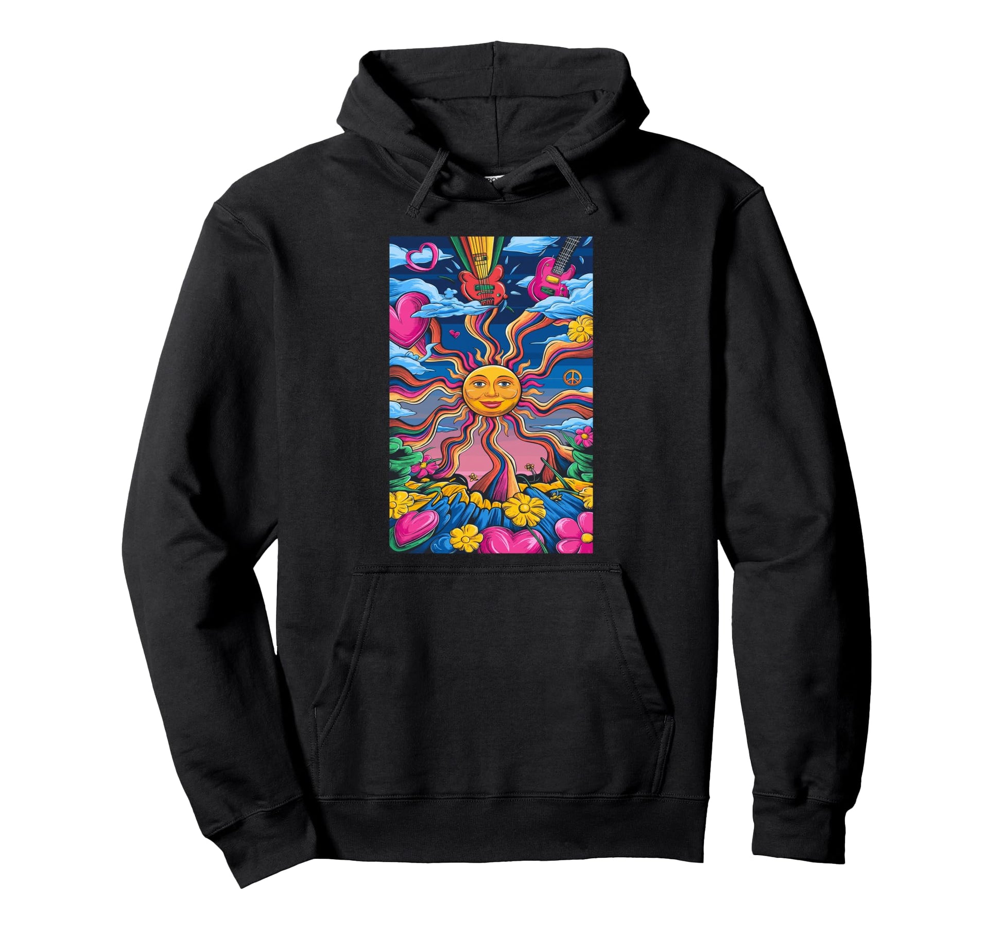 Sunflower Harmony Peaceful Bliss 60S Hoodie - Minimalist Print Men Women - T-Shirt, Sweatshirt, Hoodie