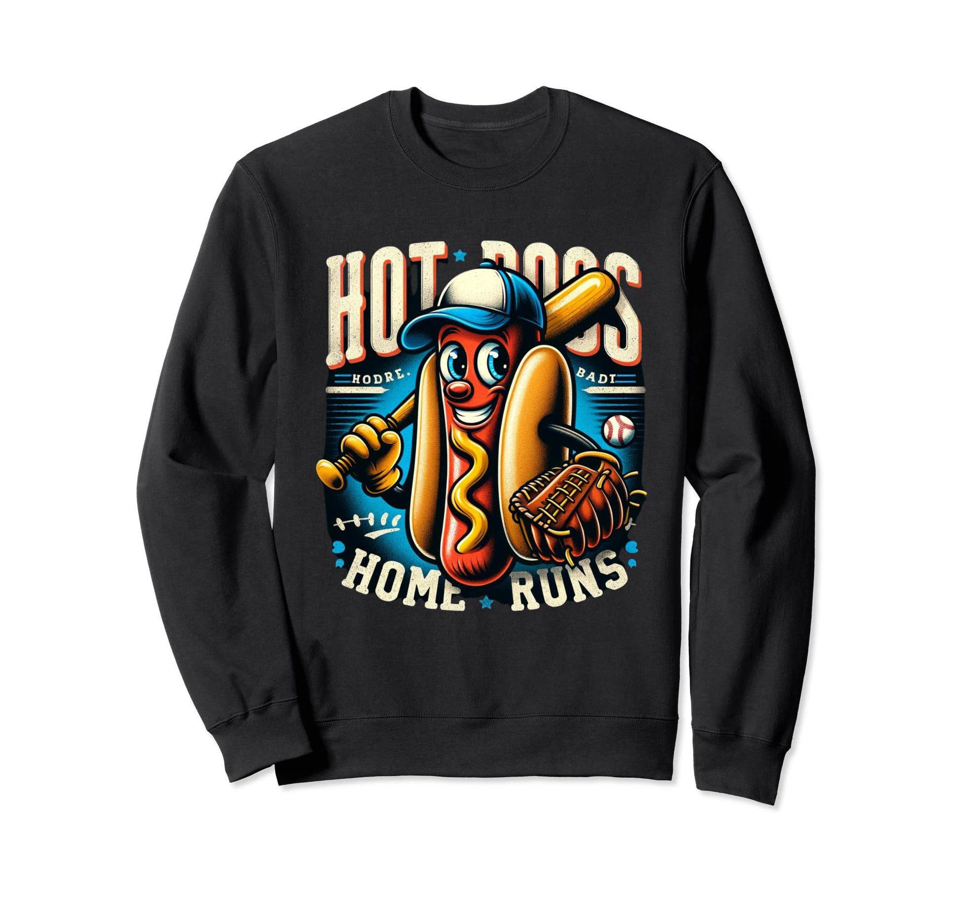 Hotdogs And Homeruns Hotdog Sweatshirt - Minimalist Print for Adults - T-Shirt, Sweatshirt, Hoodie