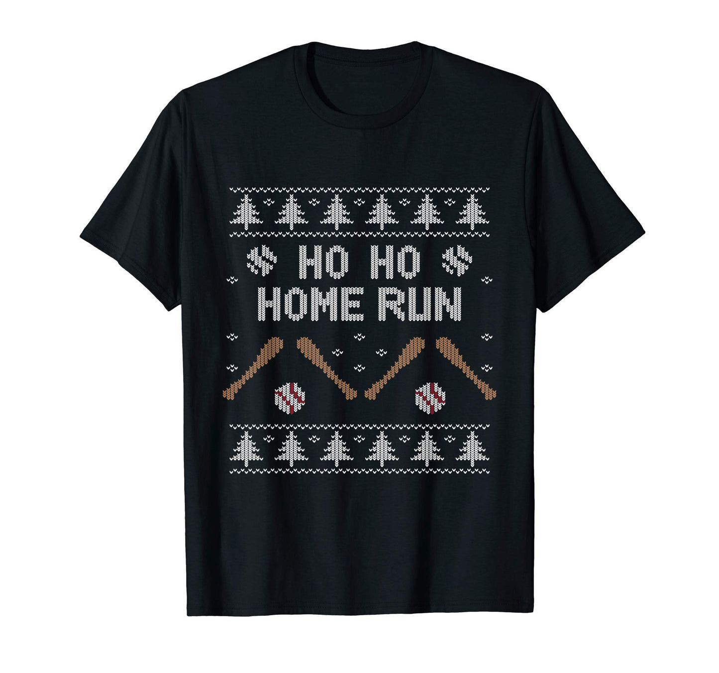 Ho Ho Home Run Funny Ugly Baseball T-Shirt - Fun Novelty Design for Adults - T-Shirt, Sweatshirt, Hoodie