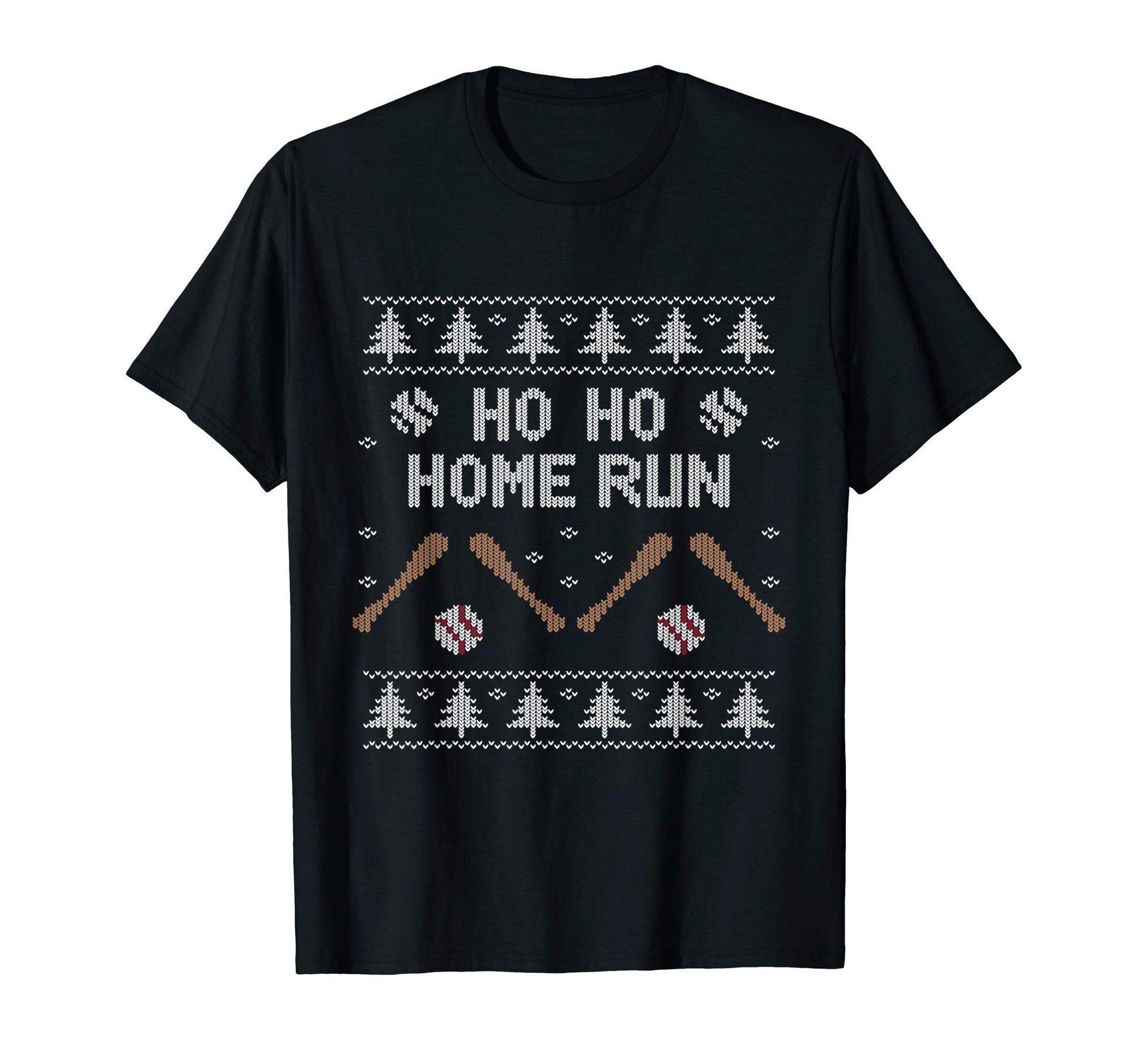Ho Ho Home Run Funny Ugly Baseball T-Shirt - Fun Novelty Design for Adults - T-Shirt, Sweatshirt, Hoodie