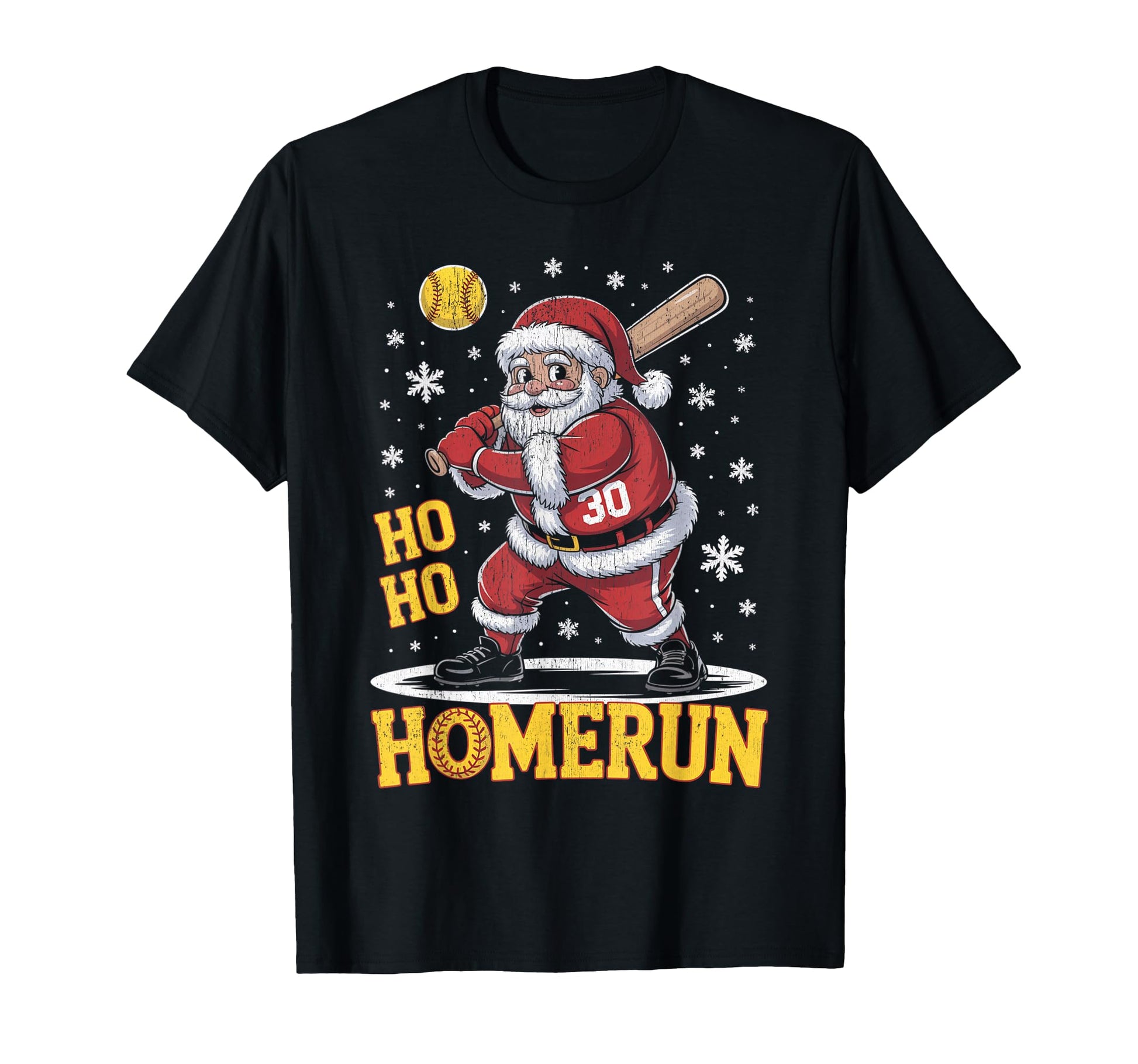 Ho Ho Home Run Funny Baseball Lover T-Shirt - Minimalist Print Men Women - T-Shirt, Sweatshirt, Hoodie
