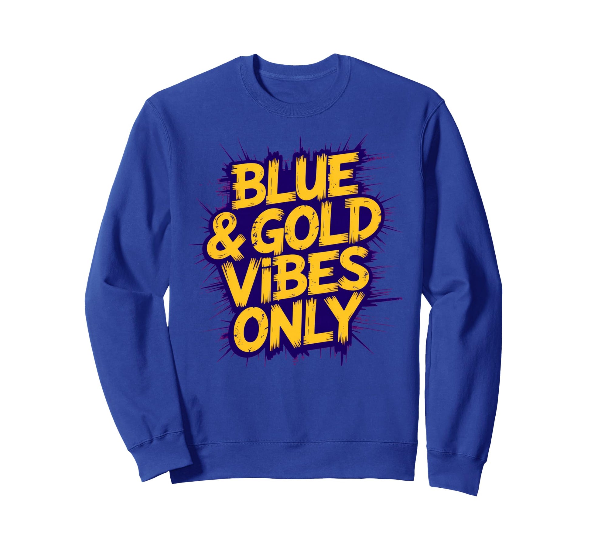 Blue Gold Vibes Only Field Day Sweatshirt - Trendy Graphic Men Women - T-Shirt, Sweatshirt, Hoodie