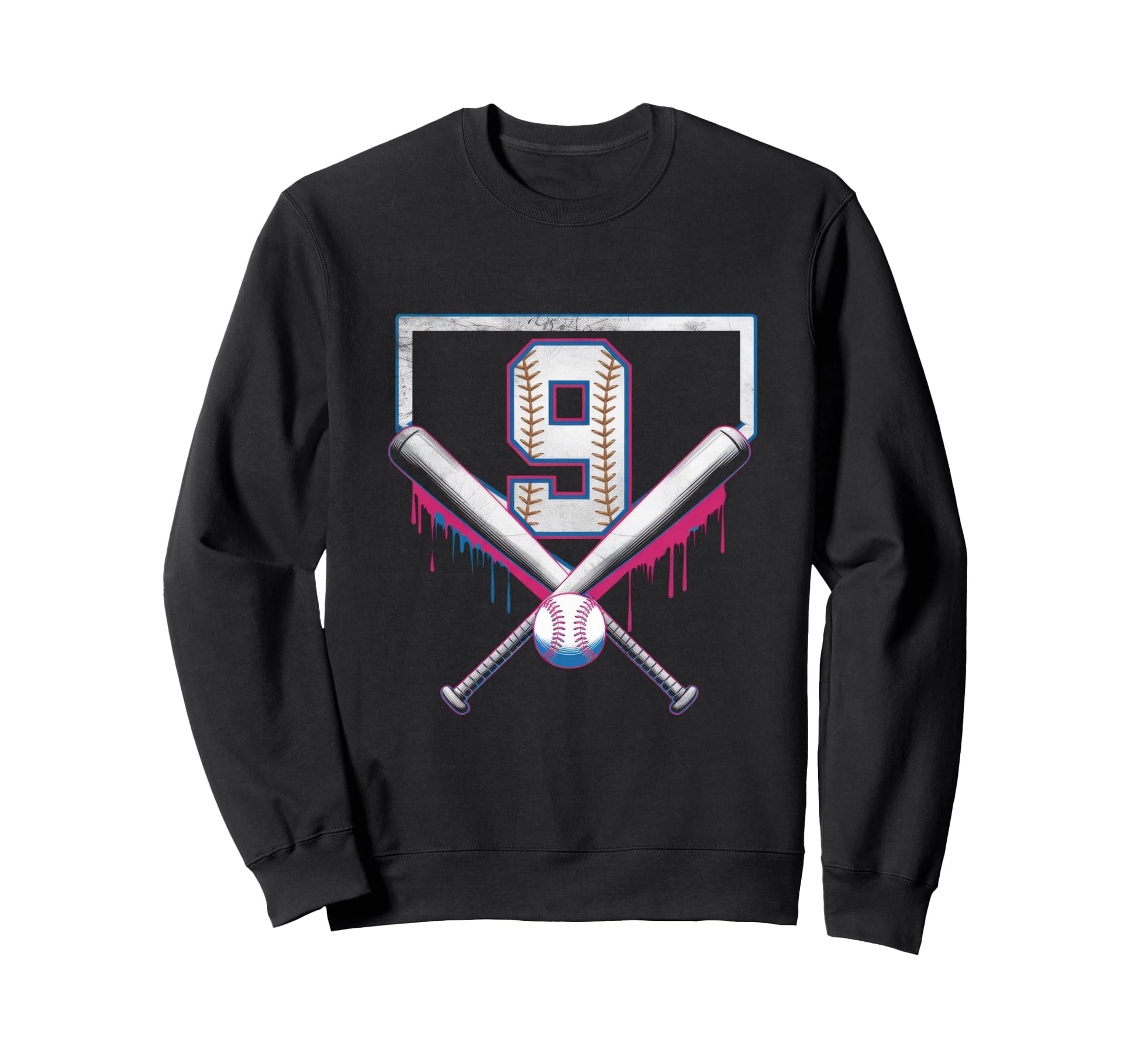Sprinkle 9Th Birthday Baseball Sweatshirt - Minimalist Print Men Women - T-Shirt, Sweatshirt, Hoodie