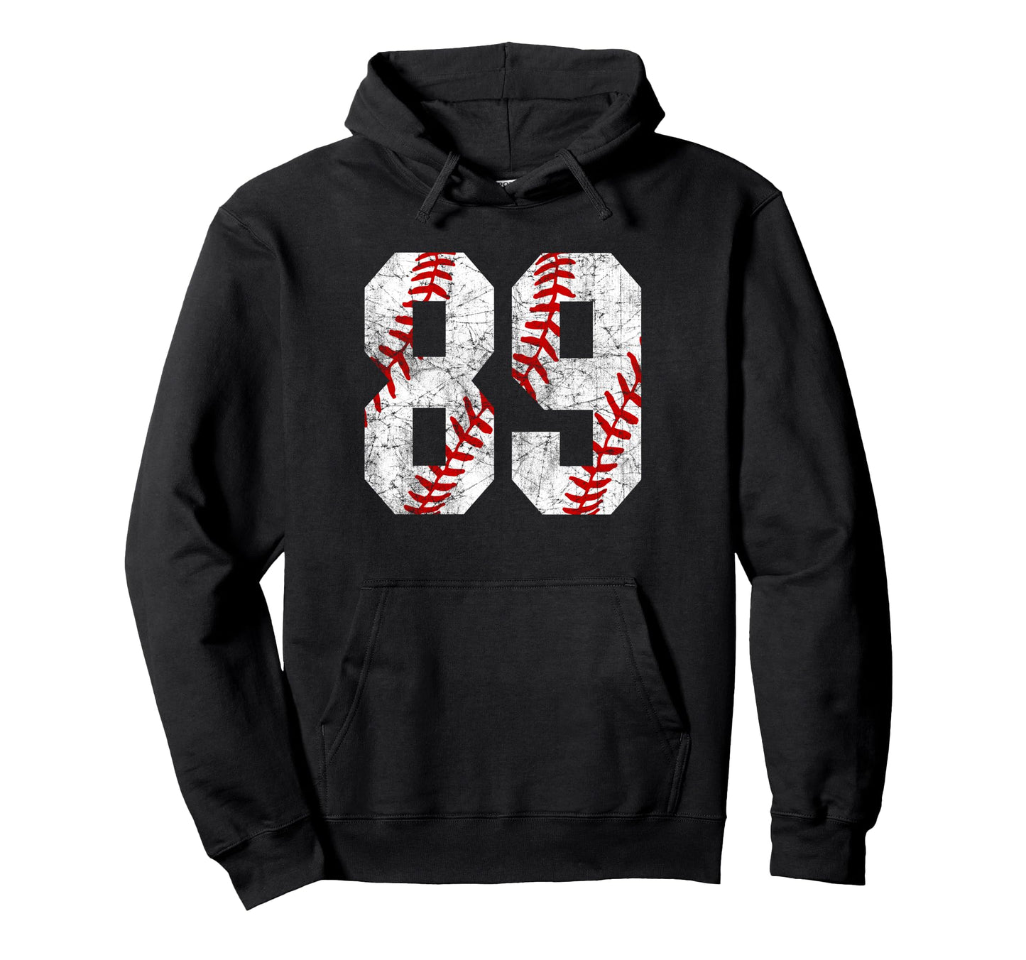 Distressed Baseball Number 89 Jersey Uniform Hoodie - Graphic Print Unisex - T-Shirt, Sweatshirt, Hoodie