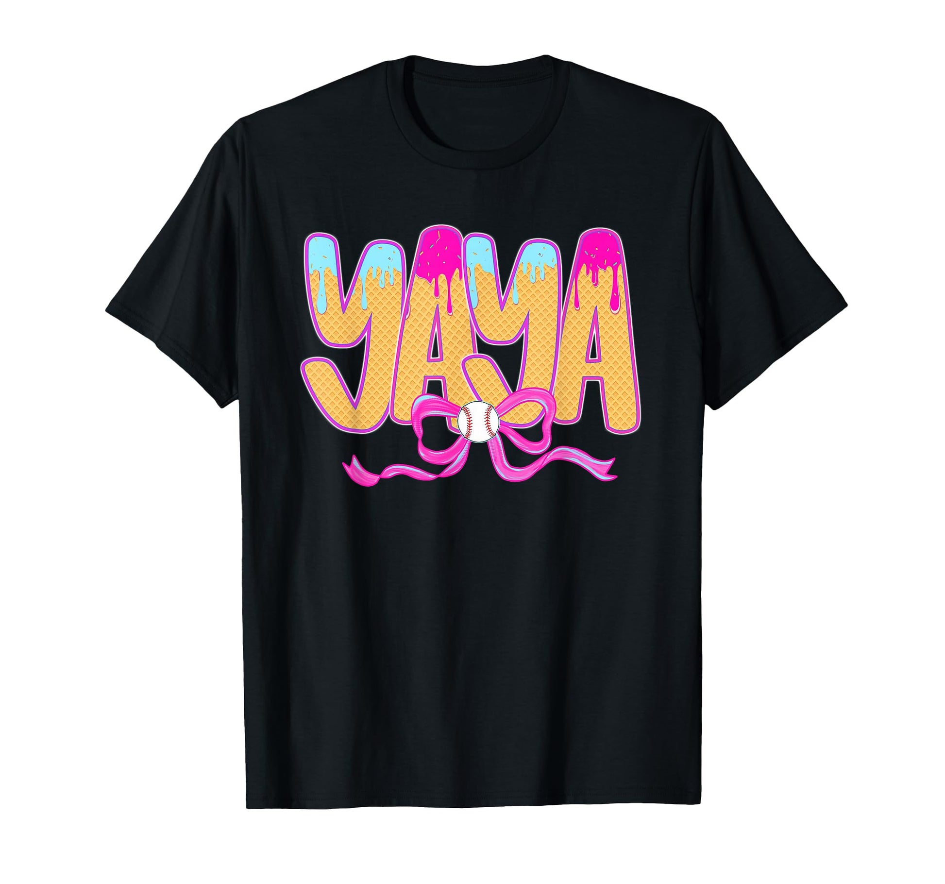 Yaya Bow Baseball Lovers Funny Game T-Shirt - Novelty Apparel Men Women - T-Shirt, Sweatshirt, Hoodie