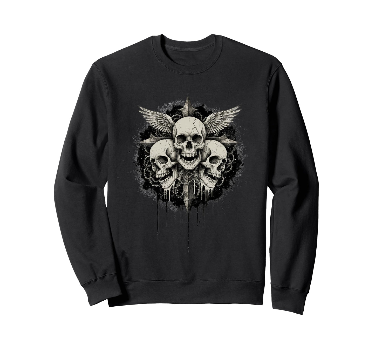 Y2K Grunge Goth Aesthetic Sweatshirt - Casual Everyday Wear for Adults - T-Shirt, Sweatshirt, Hoodie