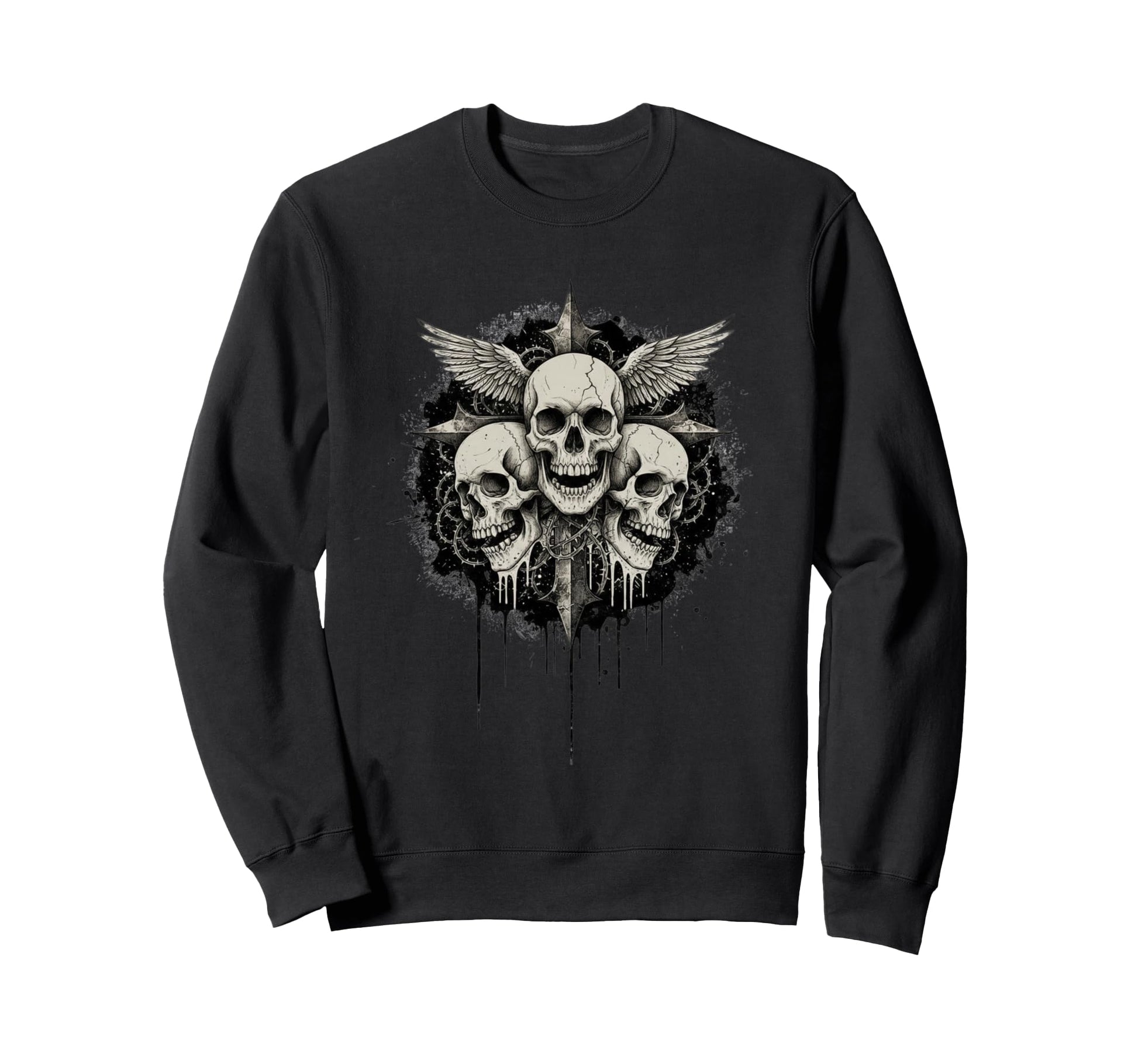 Y2K Grunge Goth Aesthetic Sweatshirt - Casual Everyday Wear for Adults - T-Shirt, Sweatshirt, Hoodie